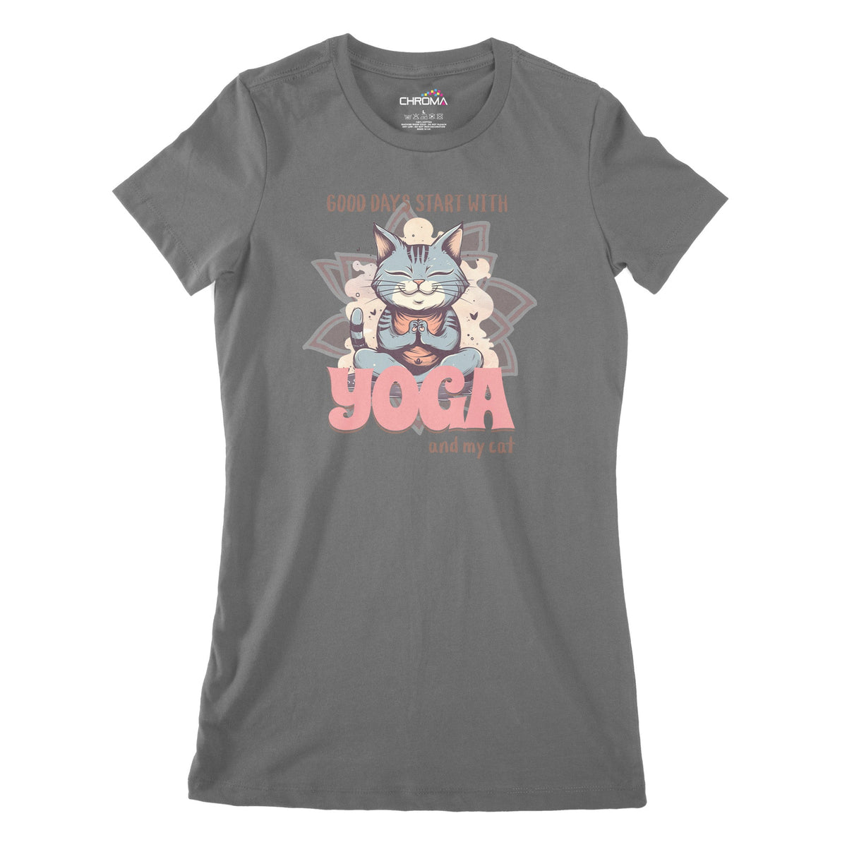 Cat Yoga Women's Classic Fitted T-Shirt Chroma Clothing