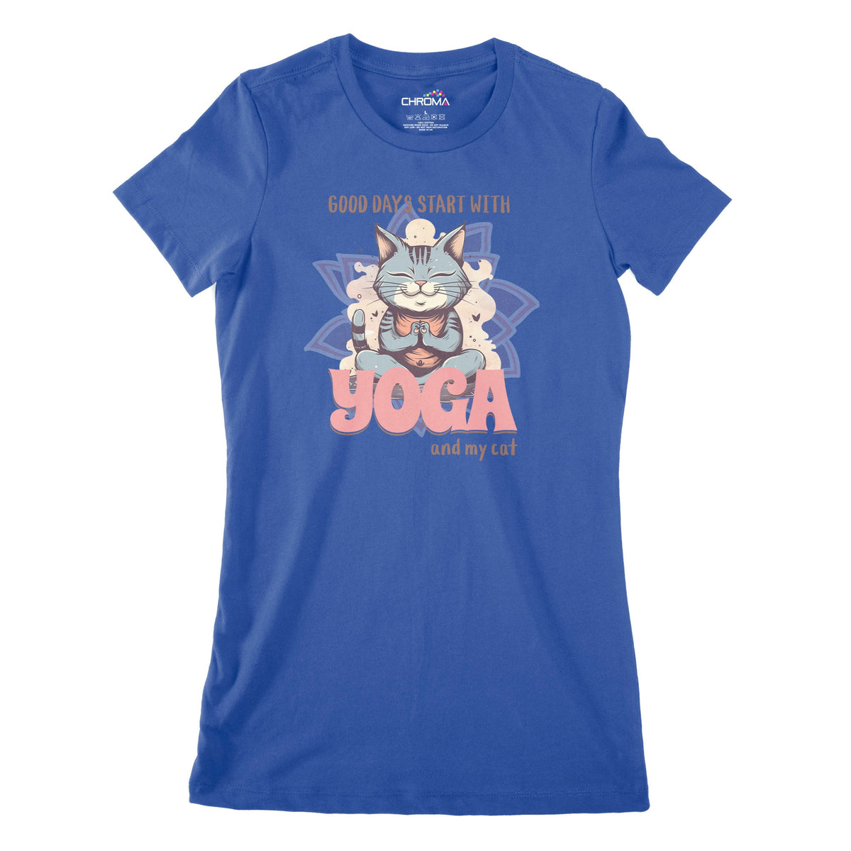 Cat Yoga Women's Classic Fitted T-Shirt Chroma Clothing