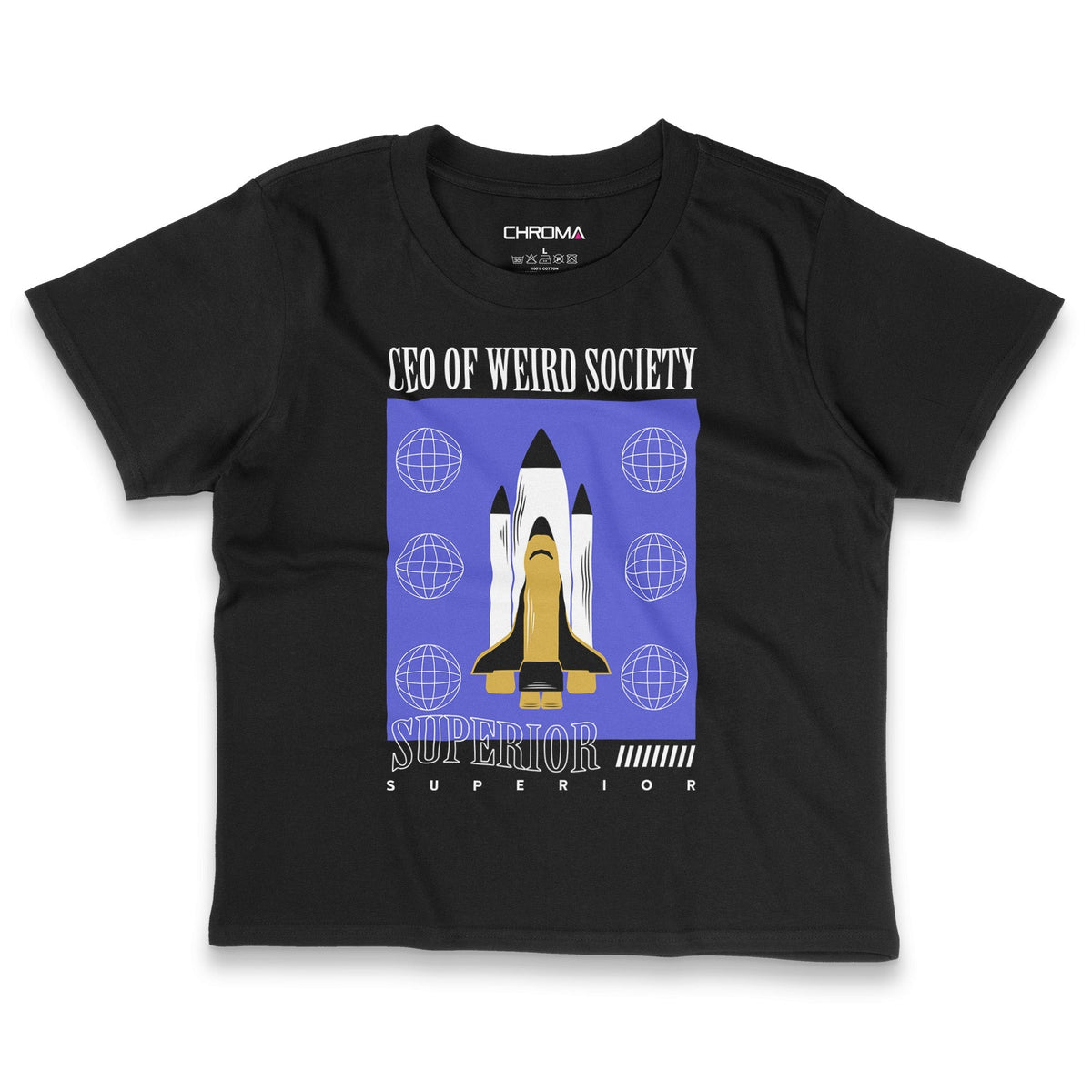 Ceo Of Weird | Women's Cropped T-Shirt Chroma Clothing