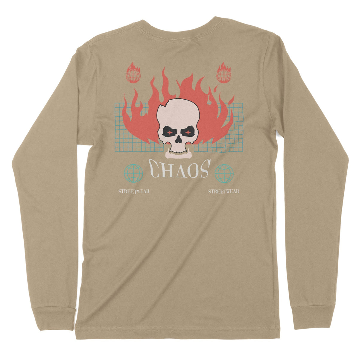 Chaos | Back Print | Long-Sleeve T-Shirt | Premium Quality Streetwear Chroma Clothing