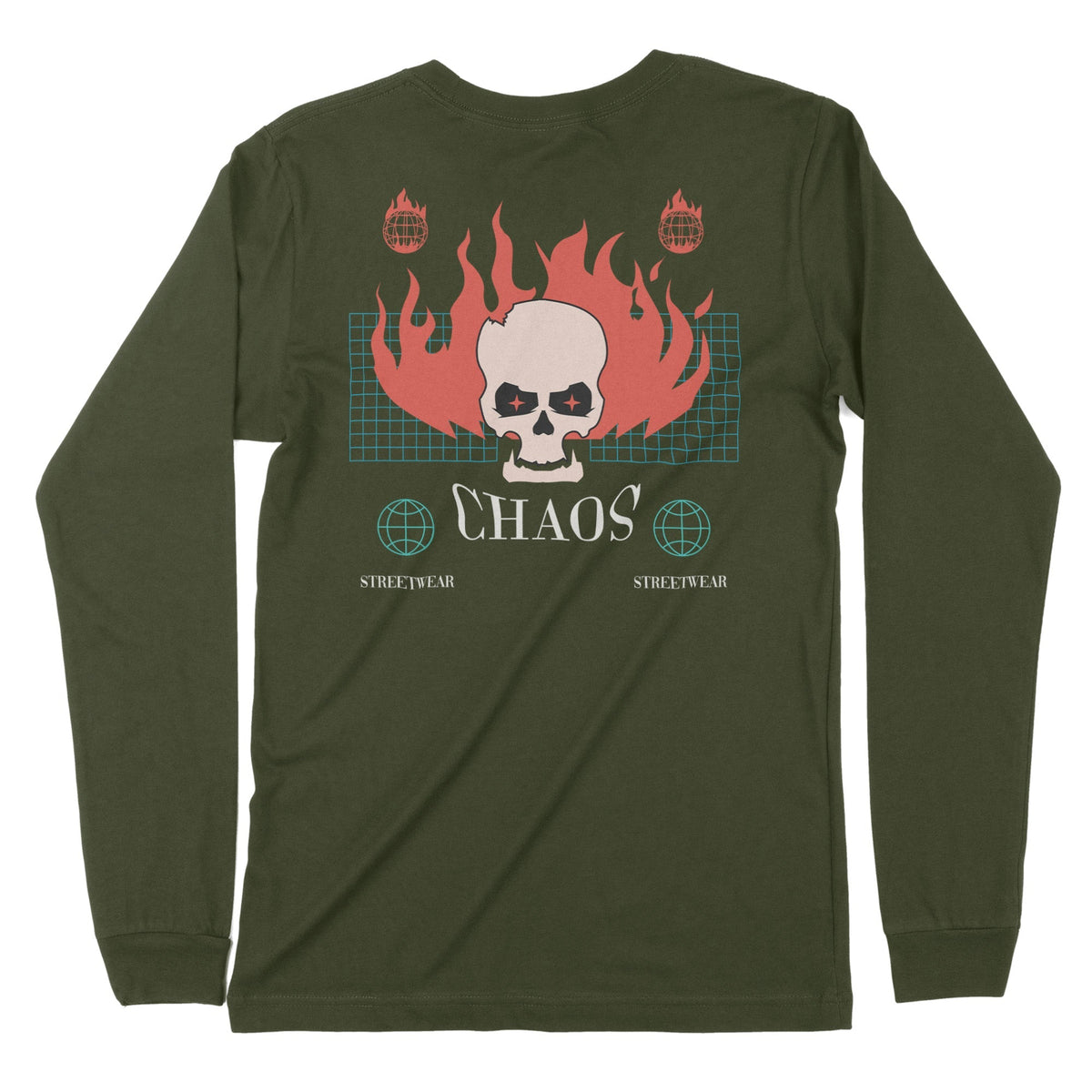 Chaos | Back Print | Long-Sleeve T-Shirt | Premium Quality Streetwear Chroma Clothing