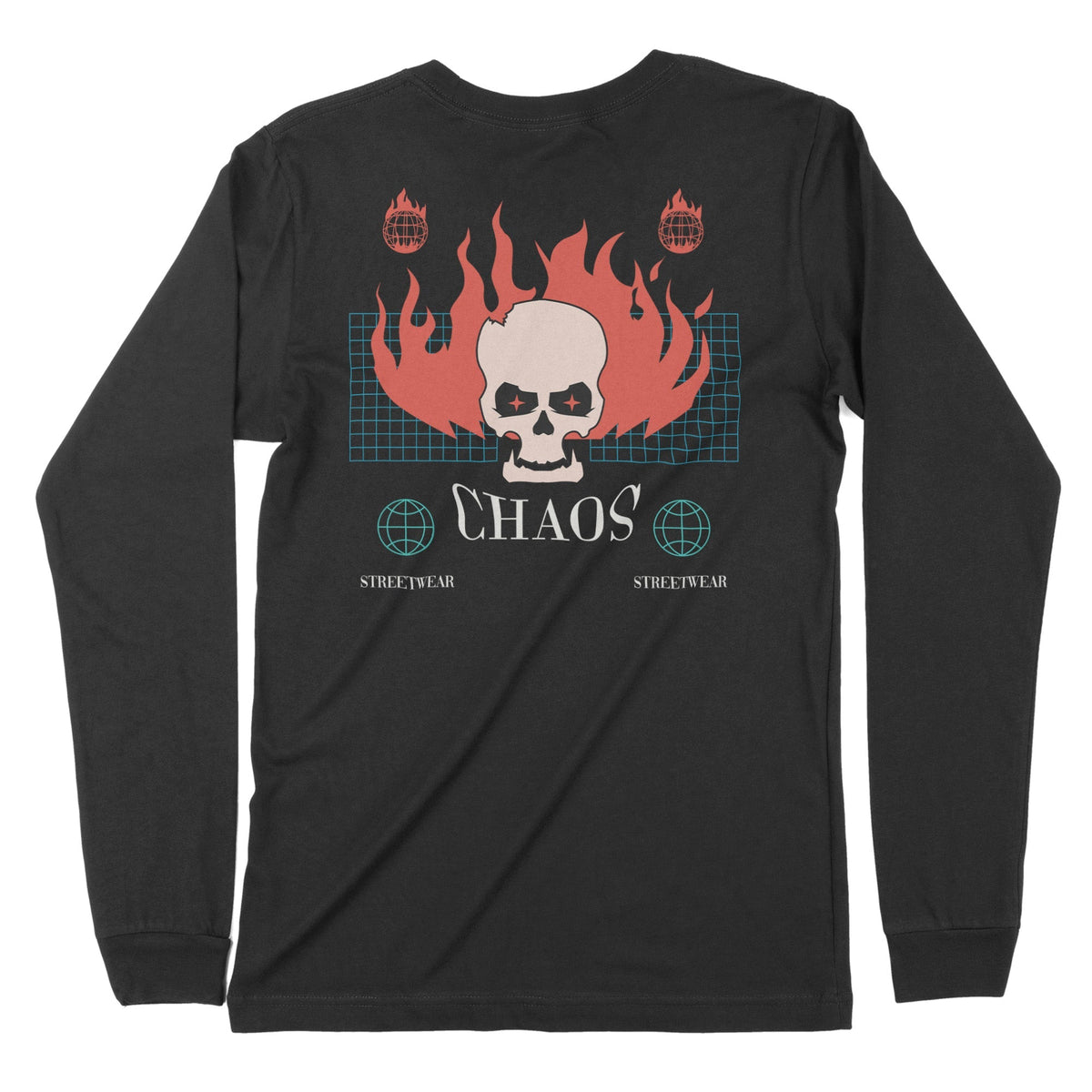 Chaos | Back Print | Long-Sleeve T-Shirt | Premium Quality Streetwear Chroma Clothing