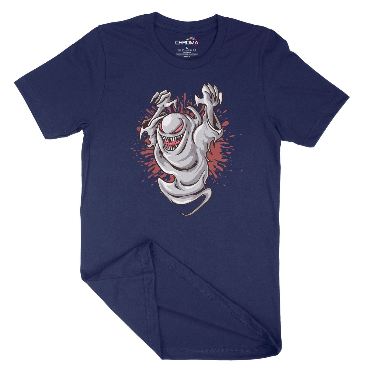 Classic Ghost Unisex Adult T-Shirt | Premium Halloween Clothing Chroma Clothing