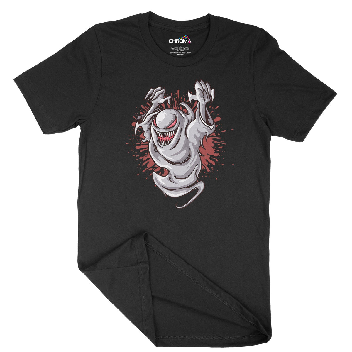 Classic Ghost Unisex Adult T-Shirt | Premium Halloween Clothing Chroma Clothing