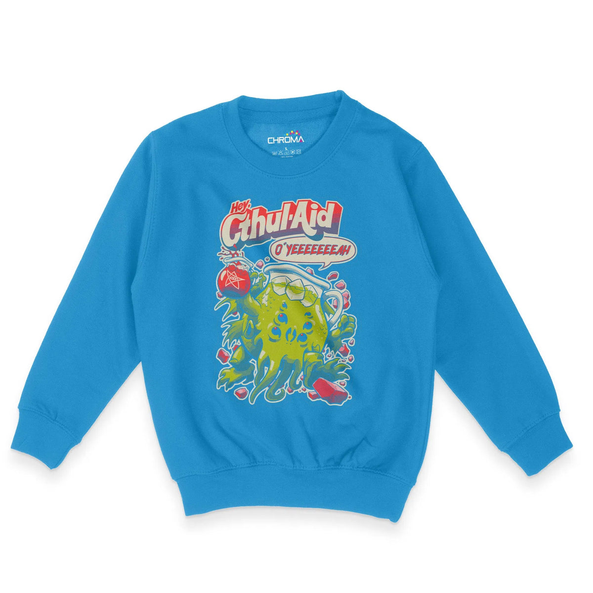 Cthul-Aid Halloween Unisex Youth Sweatshirt | Premium Halloween Clothi Chroma Clothing