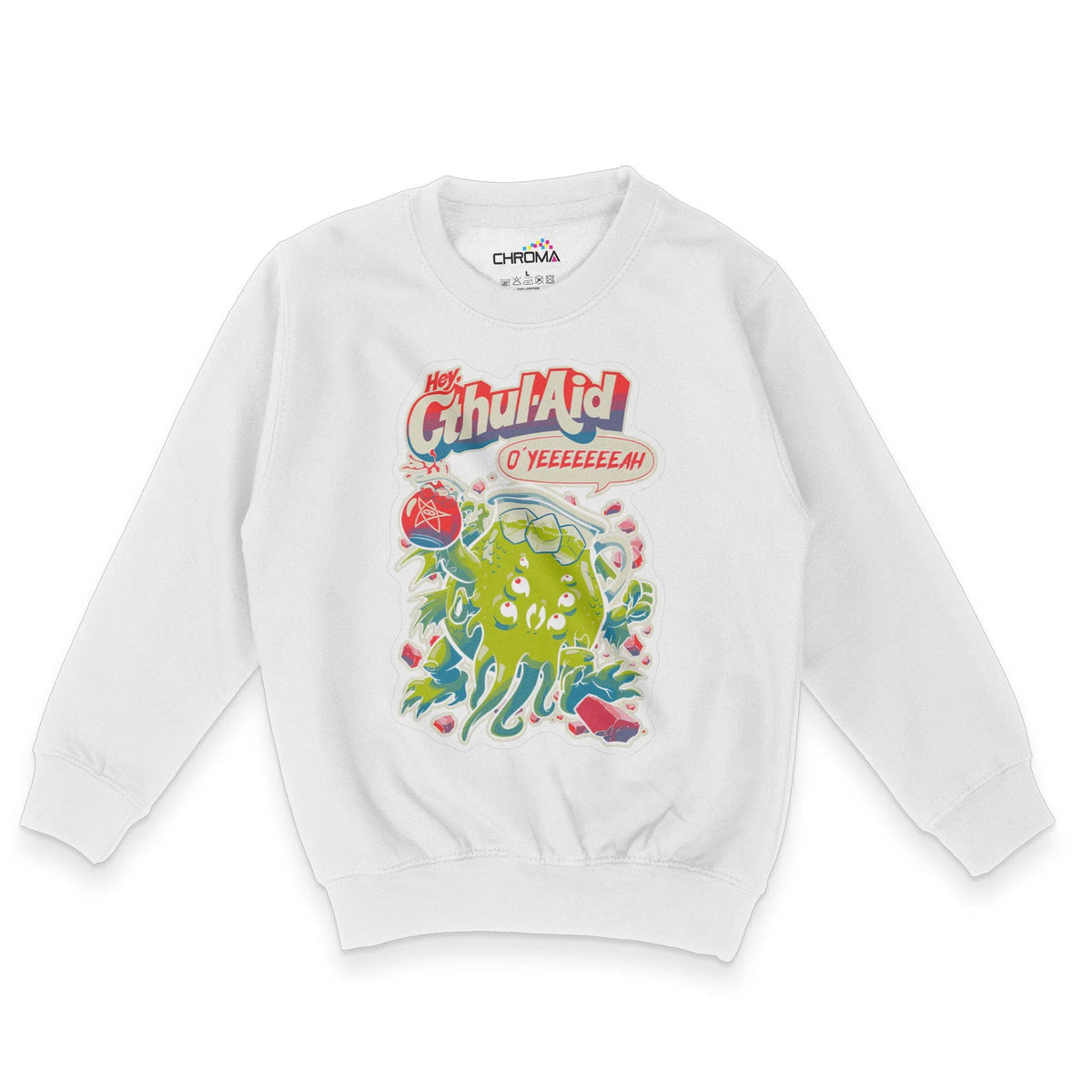 Cthul-Aid Halloween Unisex Youth Sweatshirt | Premium Halloween Clothi Chroma Clothing
