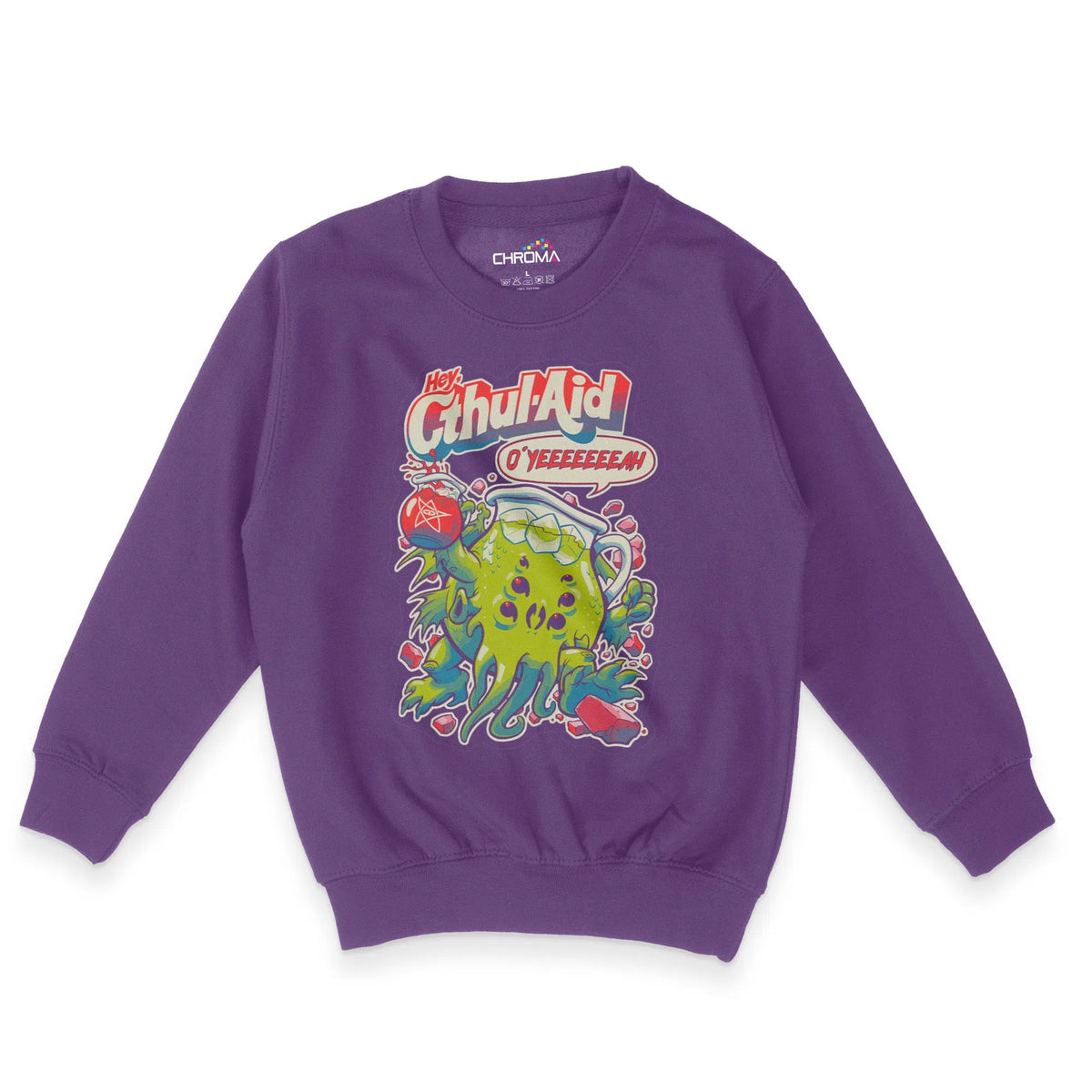 Cthul-Aid Halloween Unisex Youth Sweatshirt | Premium Halloween Clothi Chroma Clothing