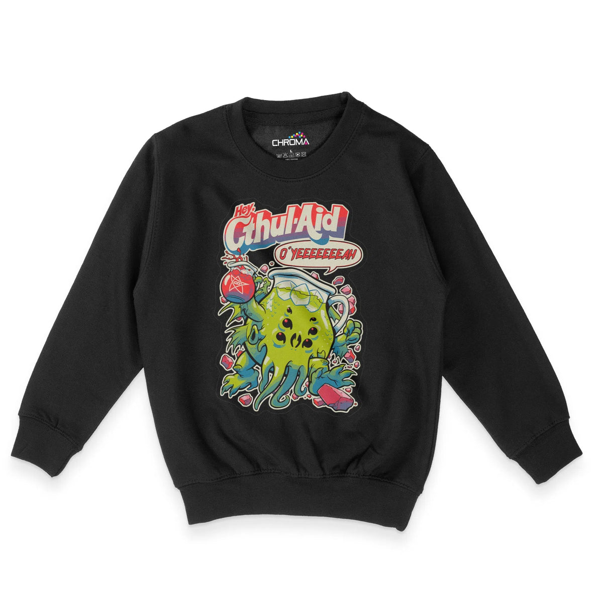 Cthul-Aid Halloween Unisex Youth Sweatshirt | Premium Halloween Clothi Chroma Clothing
