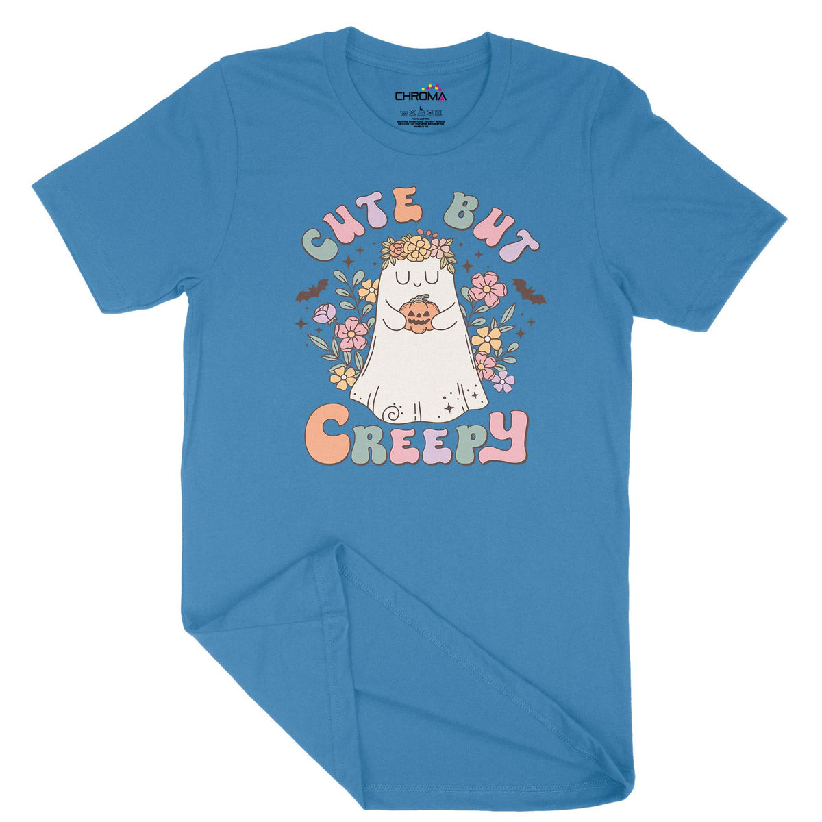 Cute But Creepy Halloween Unisex Adult T-Shirt | Premium Halloween Clo Chroma Clothing
