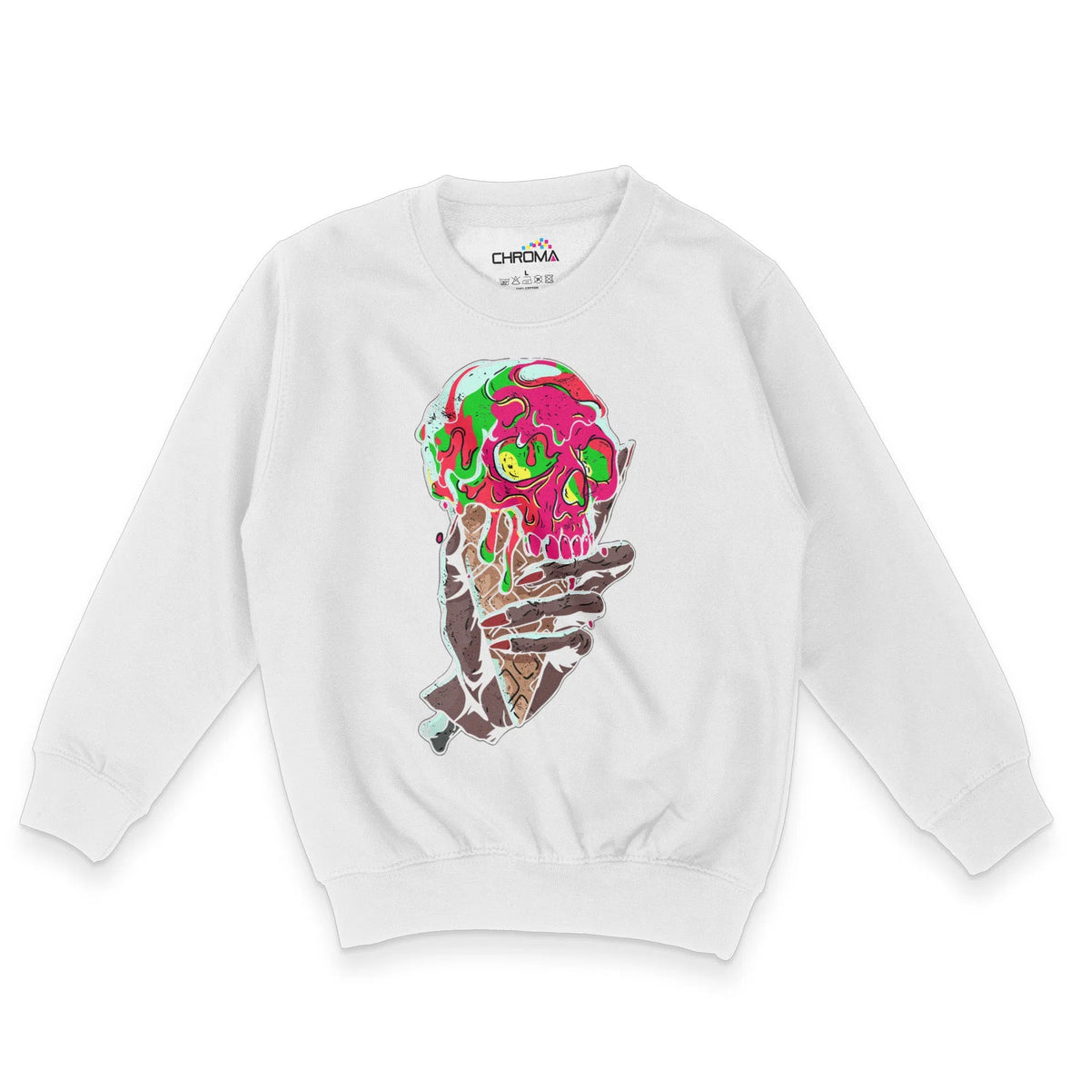 Deadly Ice Cream Halloween Unisex Youth Sweatshirt | Premium Halloween Chroma Clothing