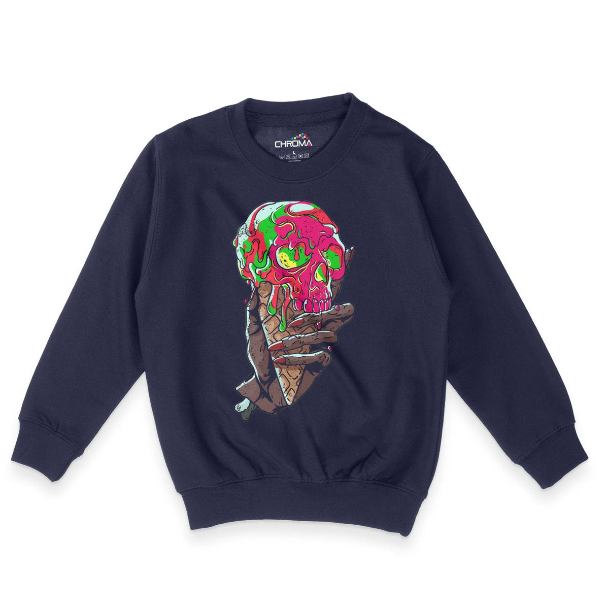 Deadly Ice Cream Halloween Unisex Youth Sweatshirt | Premium Halloween Chroma Clothing