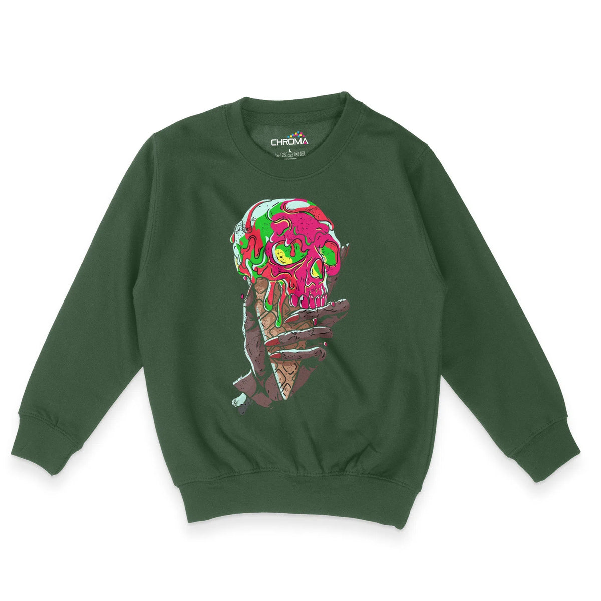 Deadly Ice Cream Halloween Unisex Youth Sweatshirt | Premium Halloween Chroma Clothing