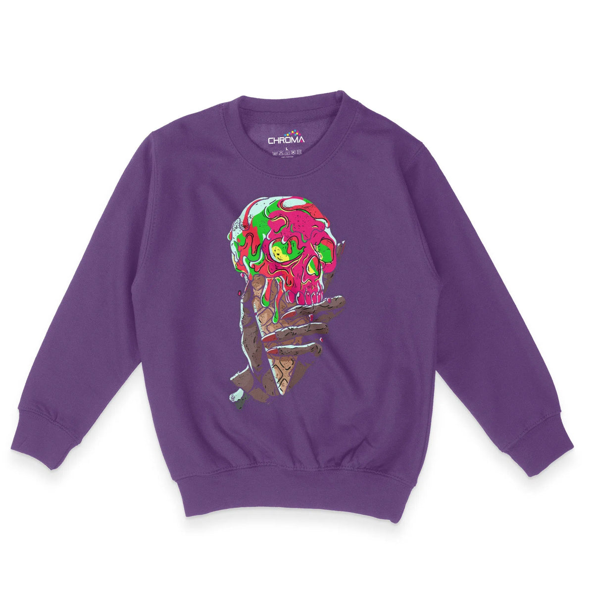 Deadly Ice Cream Halloween Unisex Youth Sweatshirt | Premium Halloween Chroma Clothing