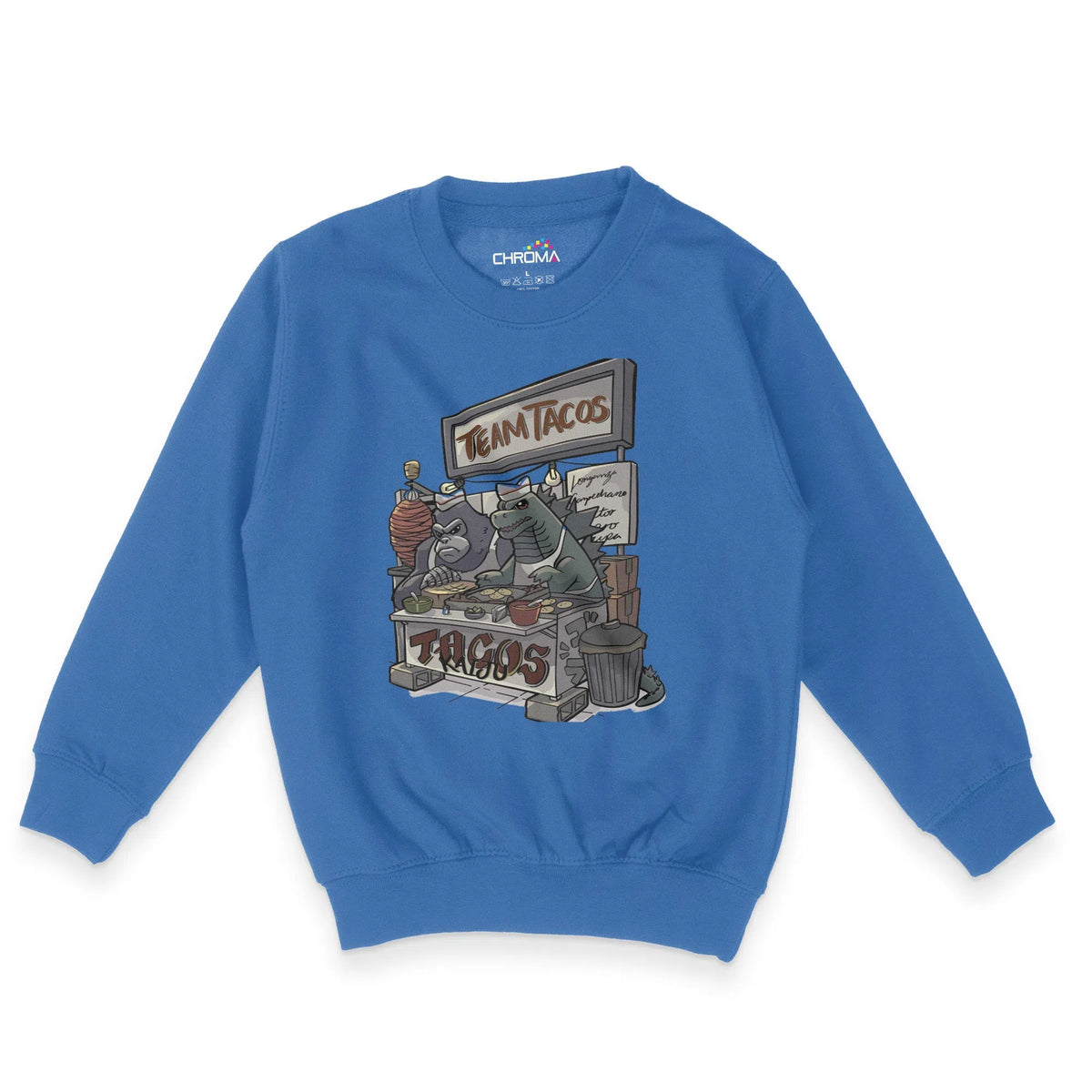Deadly Taco Team Halloween Unisex Youth Sweatshirt | Premium Halloween Chroma Clothing