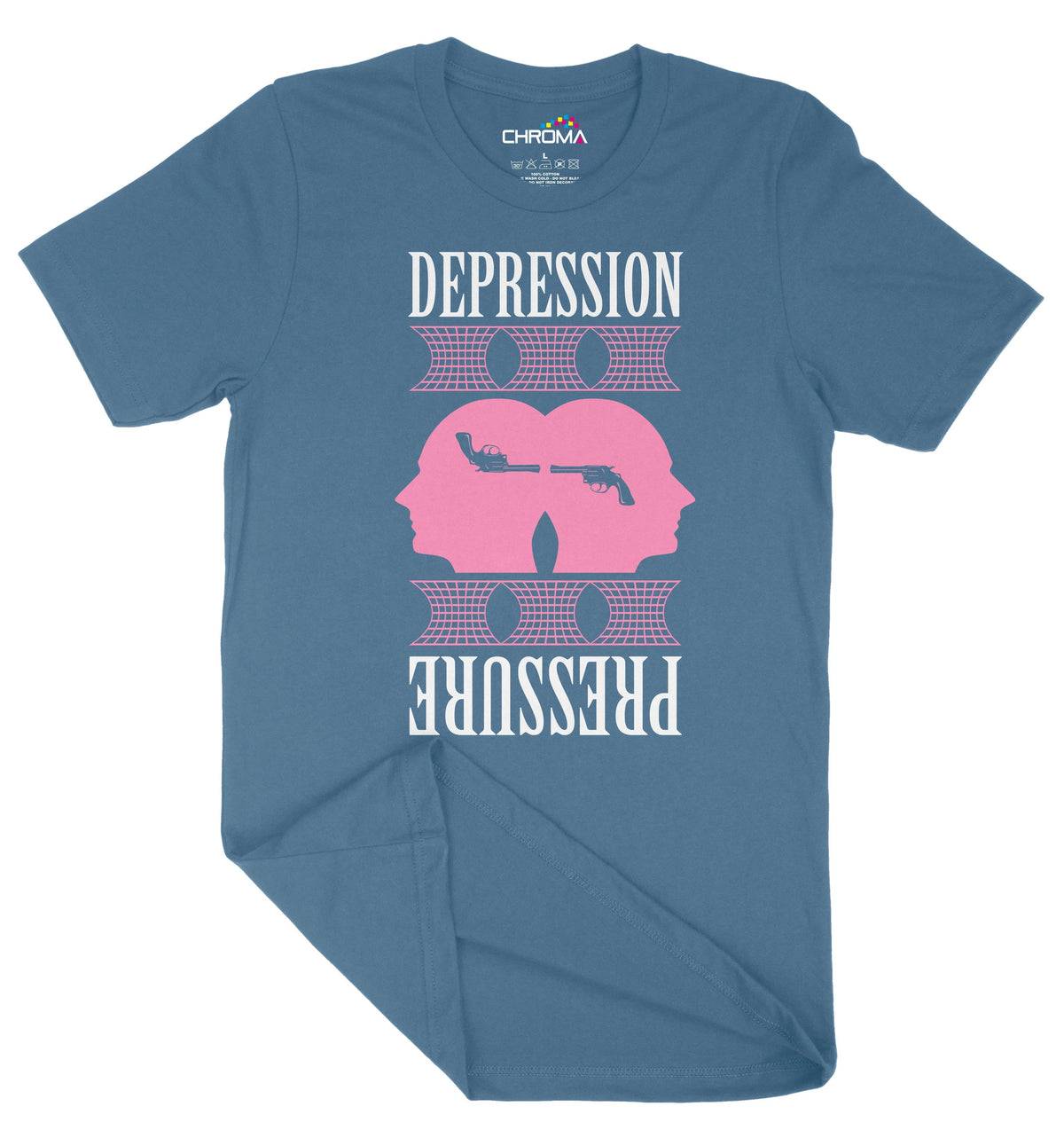 Depression Pressure Unisex Adult T-Shirt | Premium Quality Streetwear Chroma Clothing