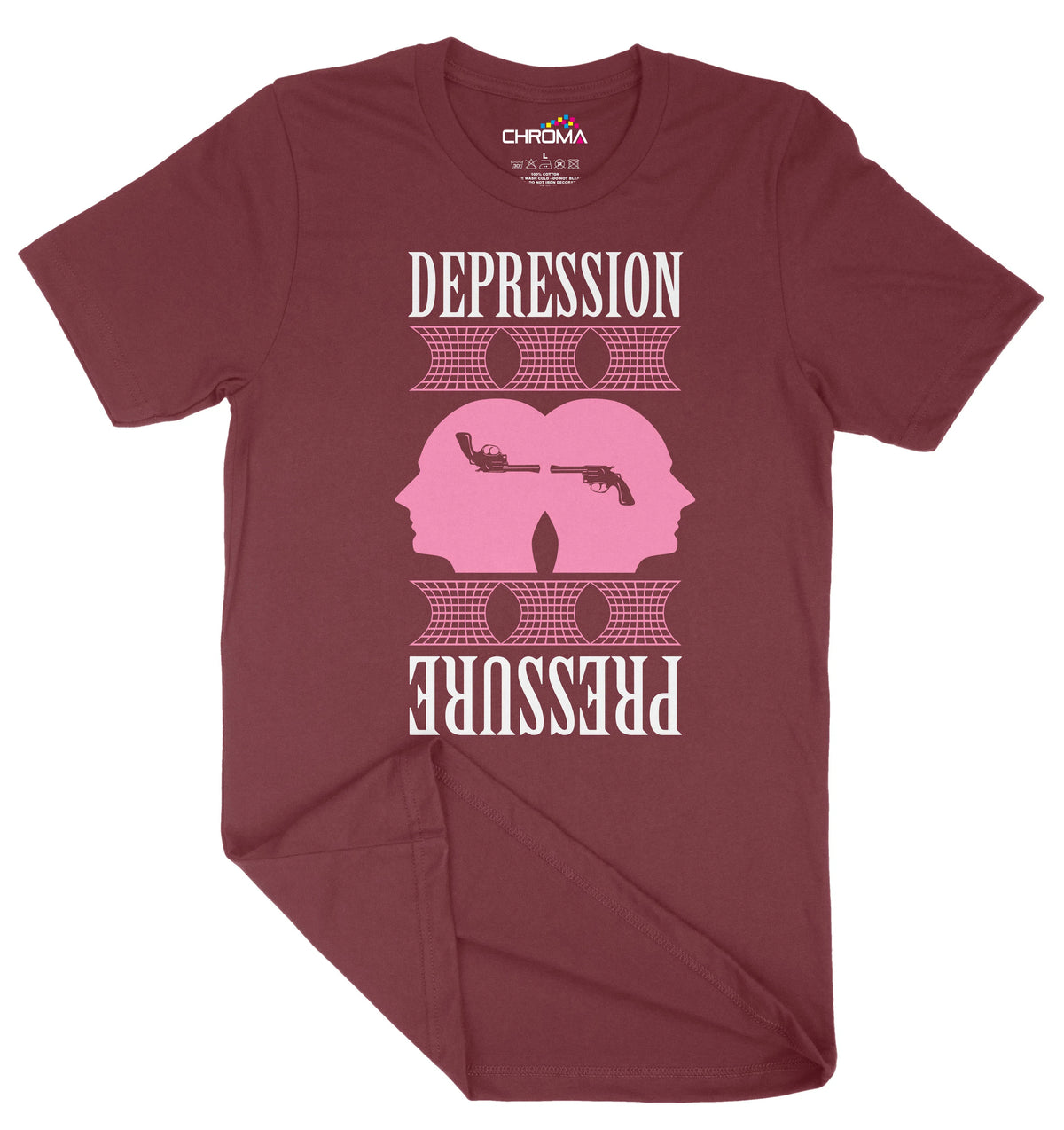 Depression Pressure Unisex Adult T-Shirt | Premium Quality Streetwear Chroma Clothing