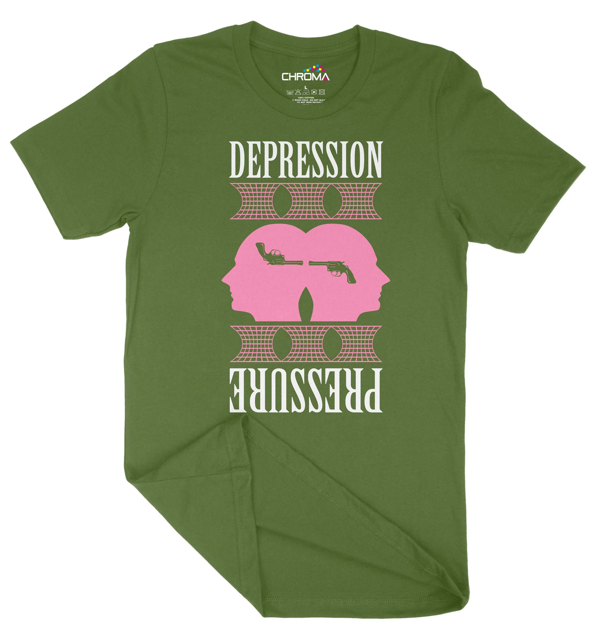 Depression Pressure Unisex Adult T-Shirt | Premium Quality Streetwear Chroma Clothing