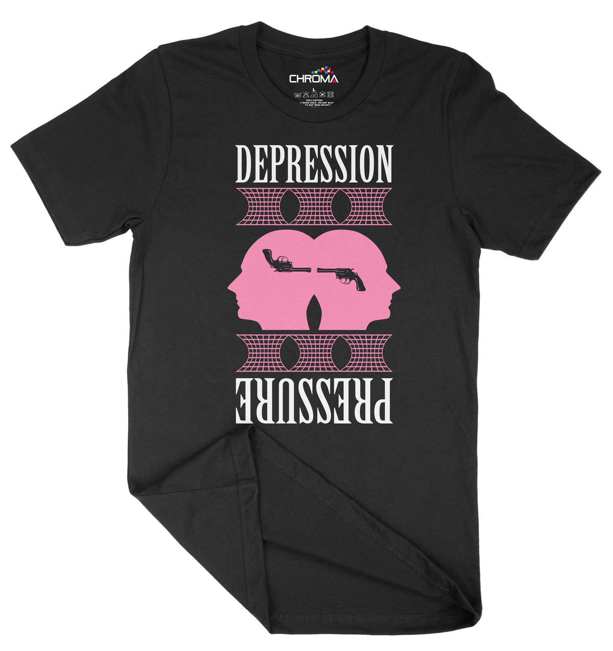 Depression Pressure Unisex Adult T-Shirt | Premium Quality Streetwear Chroma Clothing