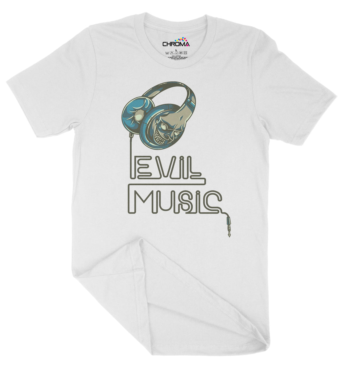 Evil Music Unisex Adult T-Shirt | Premium Quality Streetwear Chroma Clothing