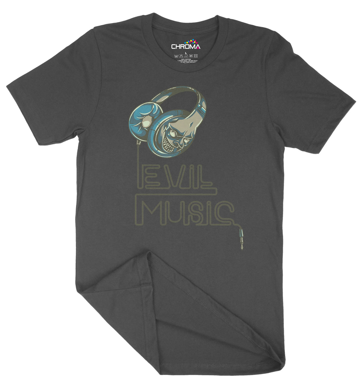 Evil Music Unisex Adult T-Shirt | Premium Quality Streetwear Chroma Clothing