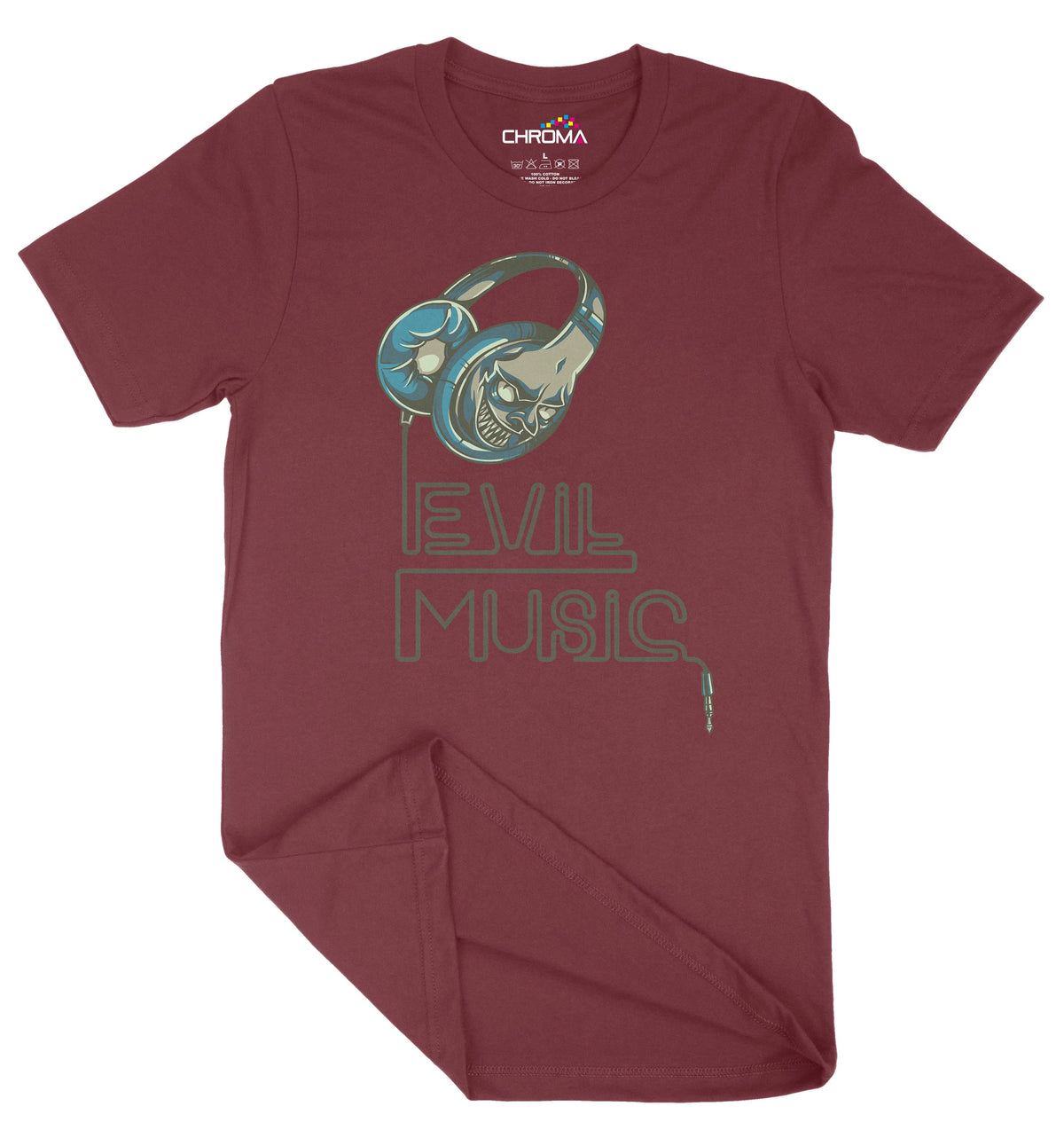 Evil Music Unisex Adult T-Shirt | Premium Quality Streetwear Chroma Clothing