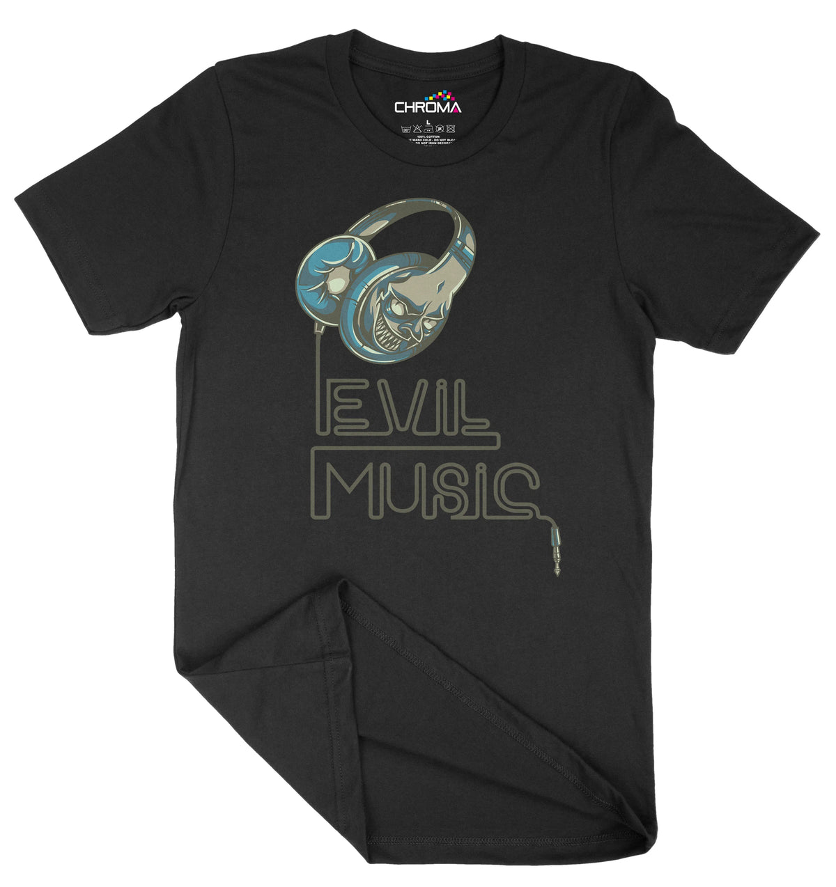 Evil Music Unisex Adult T-Shirt | Premium Quality Streetwear Chroma Clothing