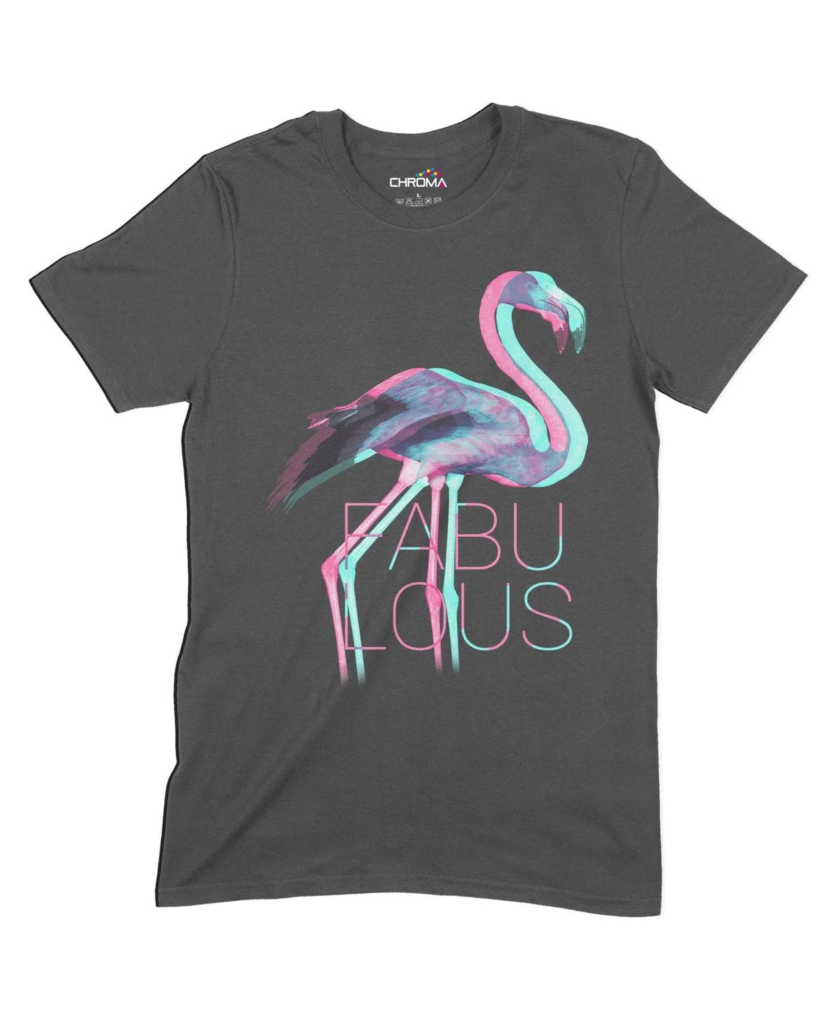 Fabulous Flamingo Unisex Adult T-Shirt Chroma Clothing