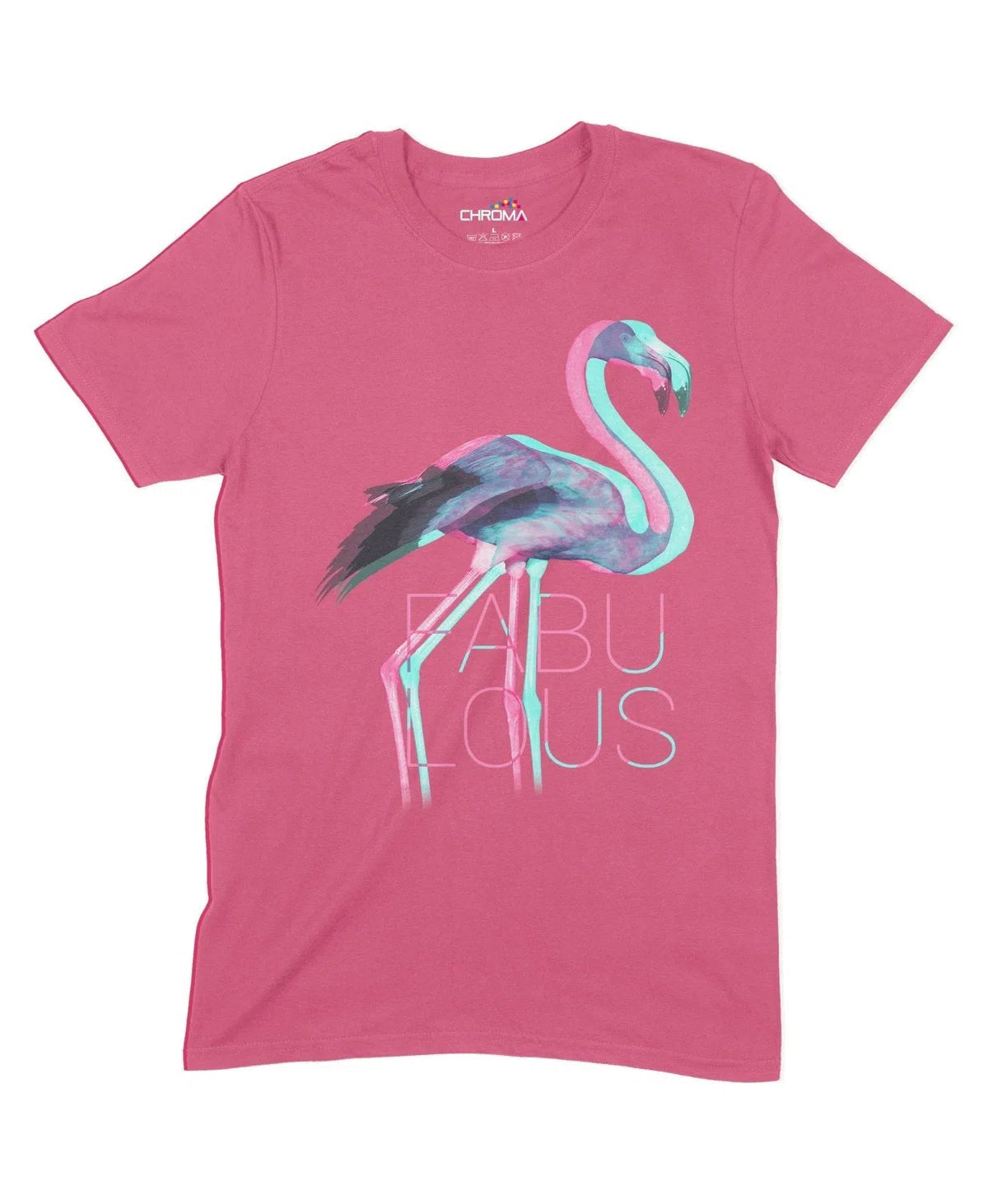 Fabulous Flamingo Unisex Adult T-Shirt Chroma Clothing