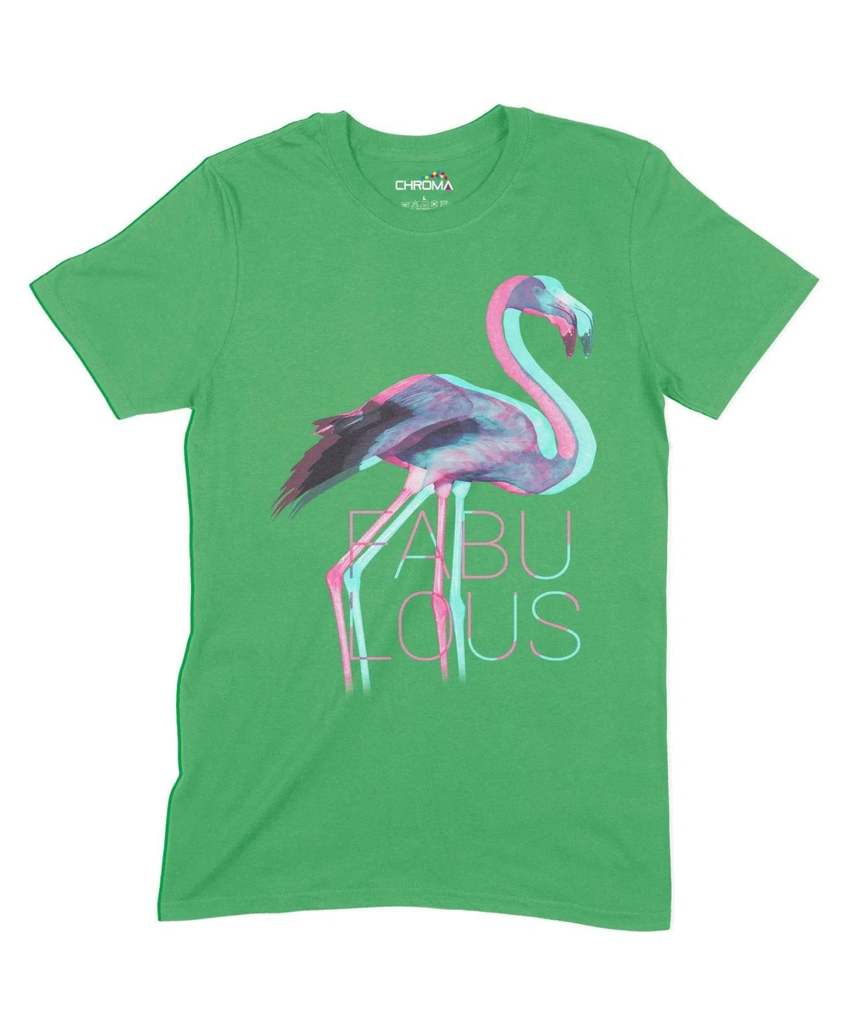 Fabulous Flamingo Unisex Adult T-Shirt Chroma Clothing