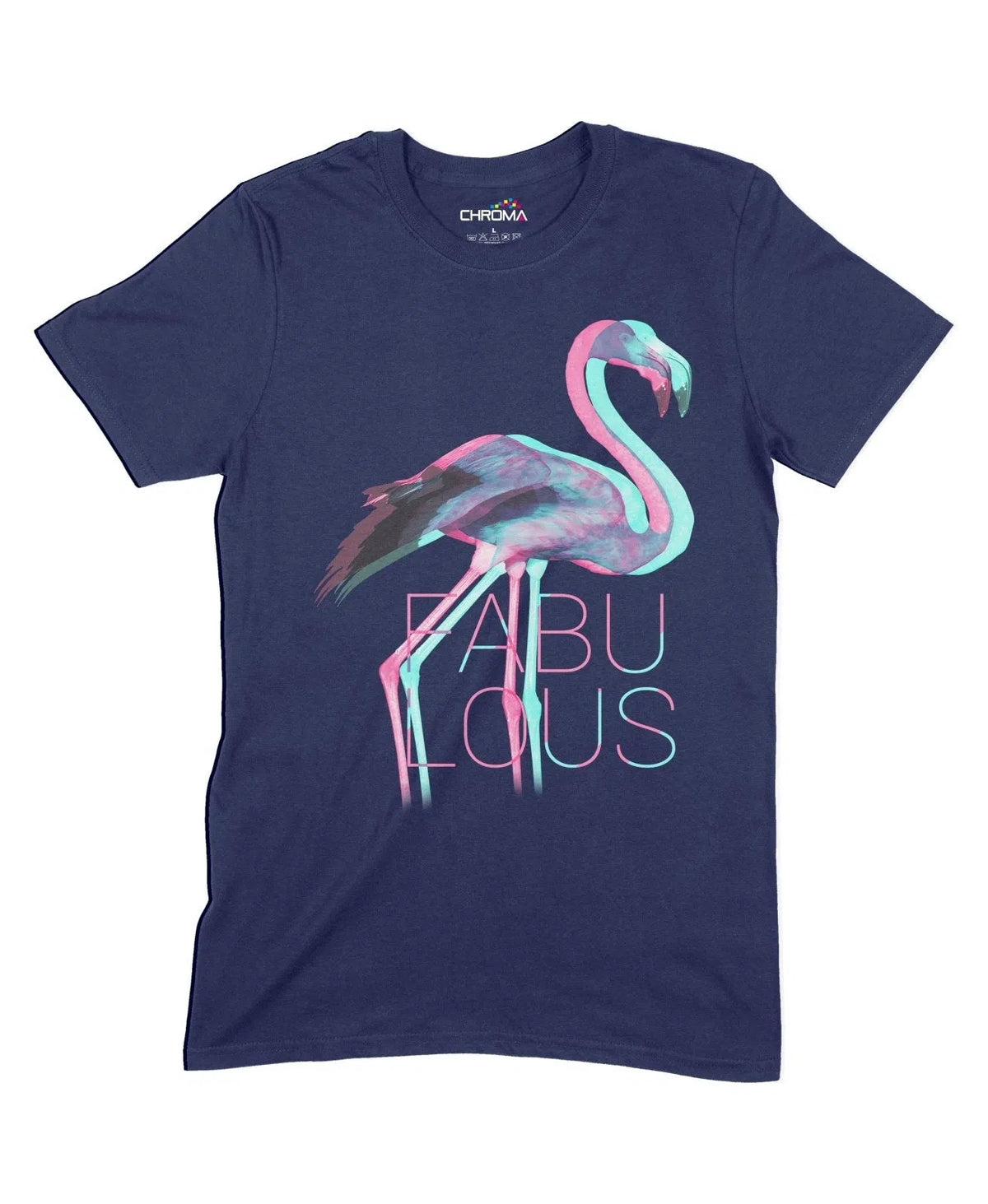 Fabulous Flamingo Unisex Adult T-Shirt Chroma Clothing