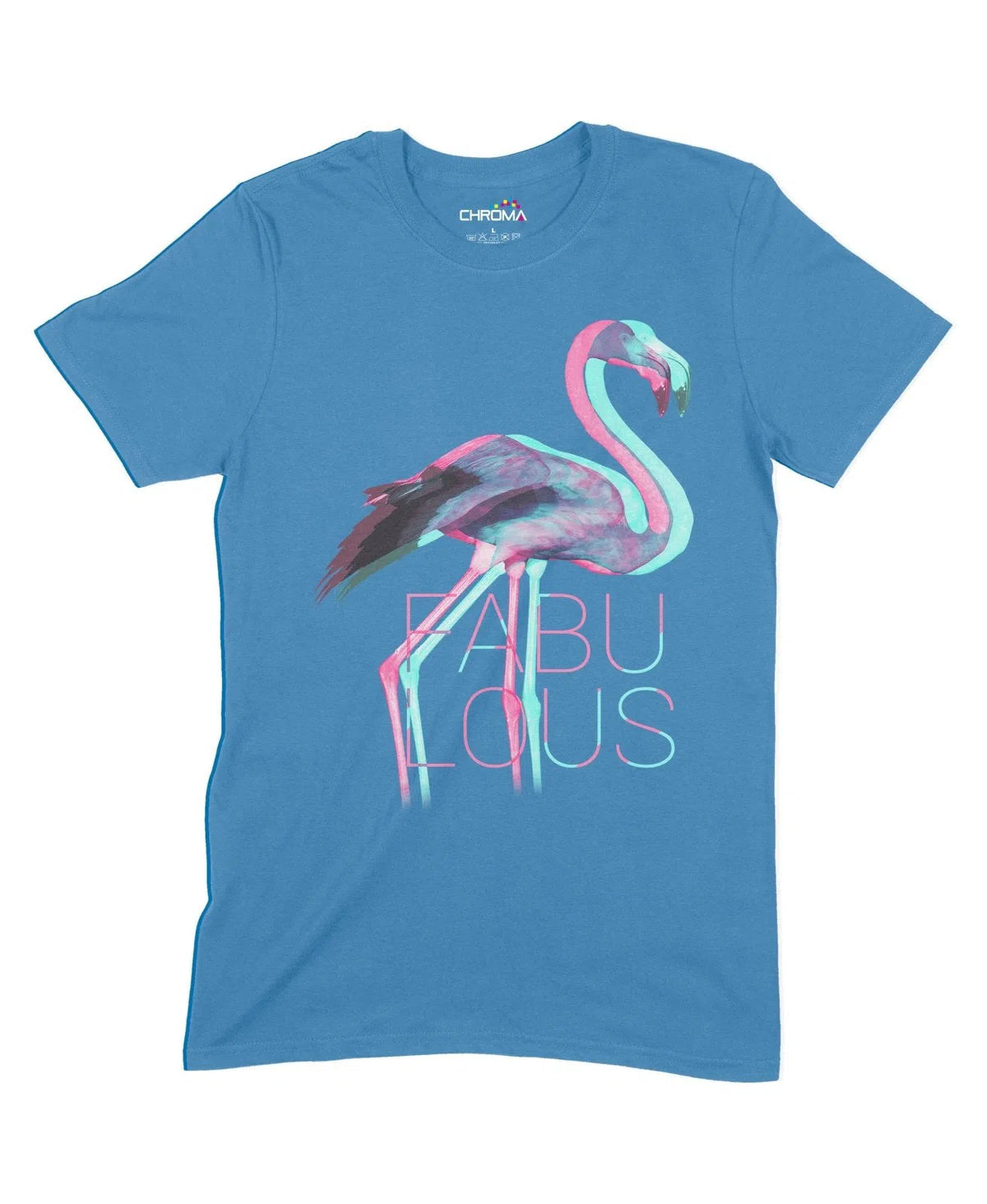 Fabulous Flamingo Unisex Adult T-Shirt Chroma Clothing