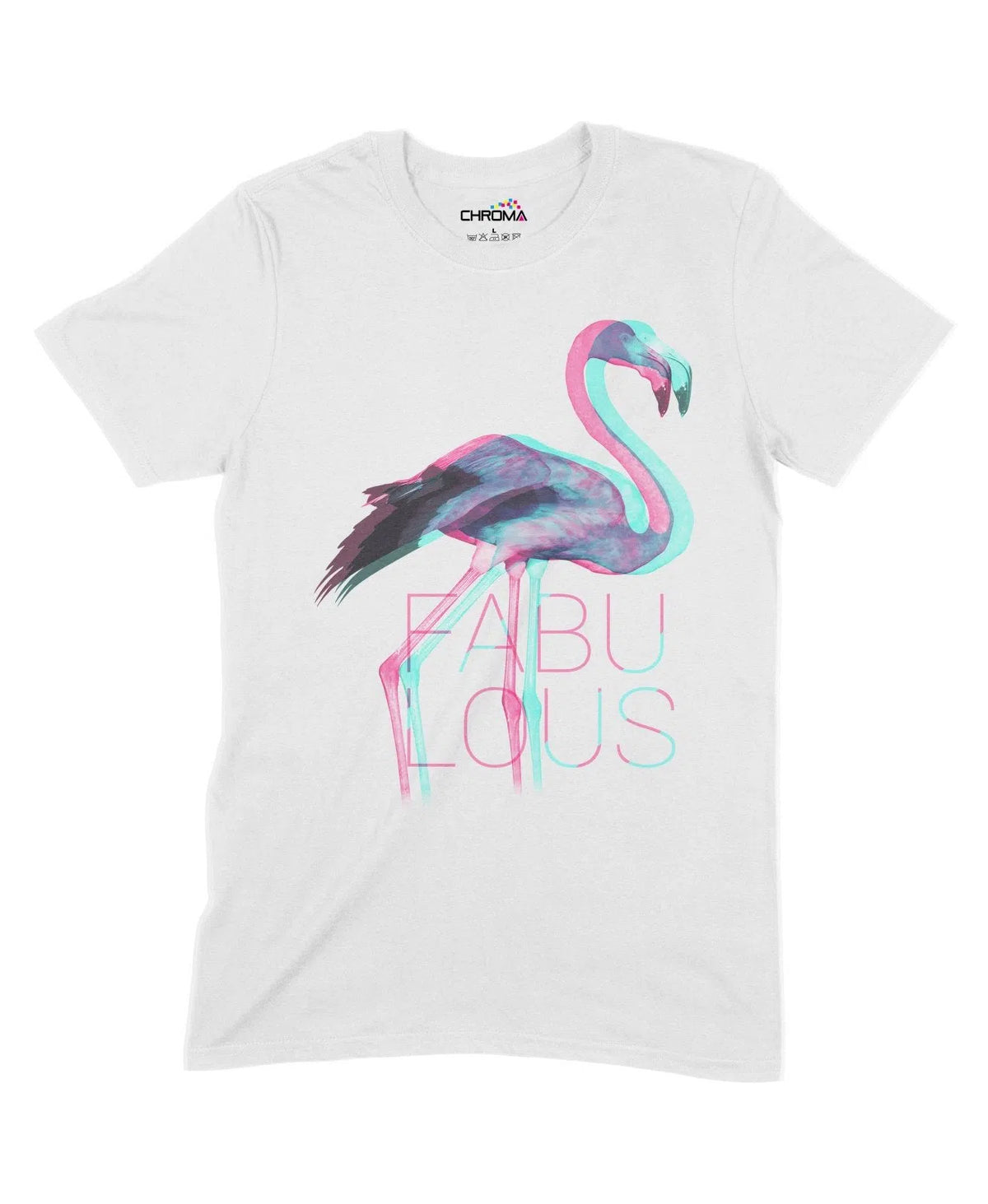 Fabulous Flamingo Unisex Adult T-Shirt Chroma Clothing