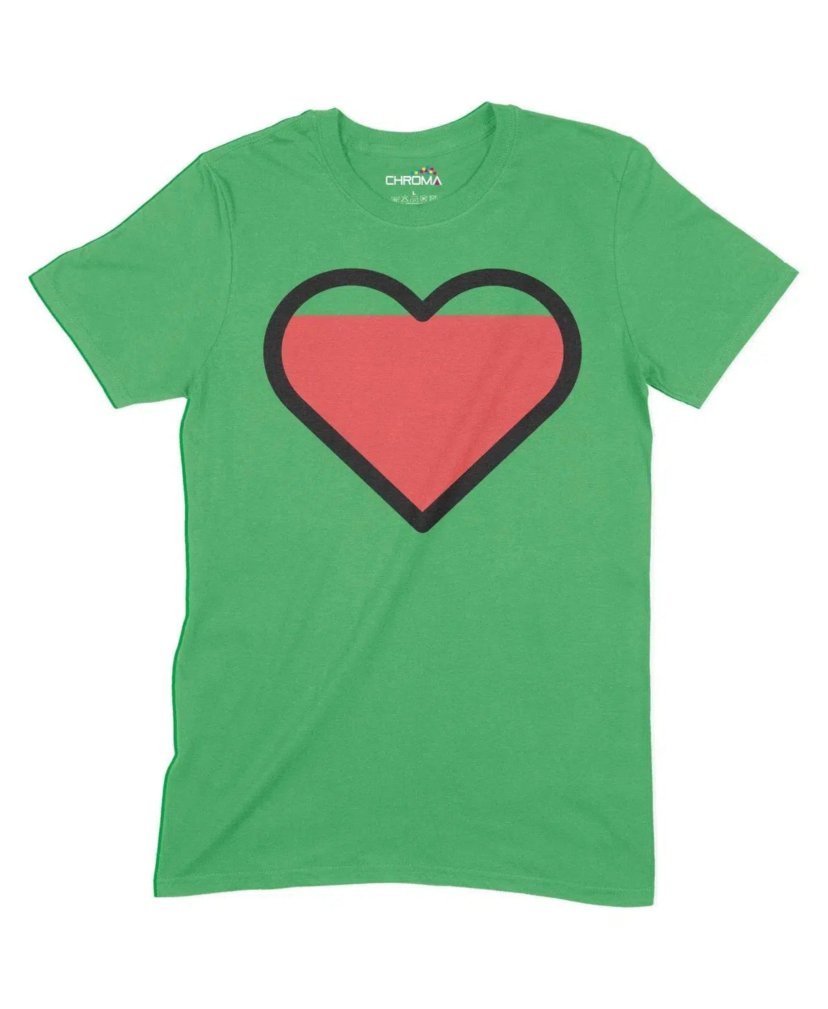 Filled Heart Unisex Adult T-Shirt Chroma Clothing