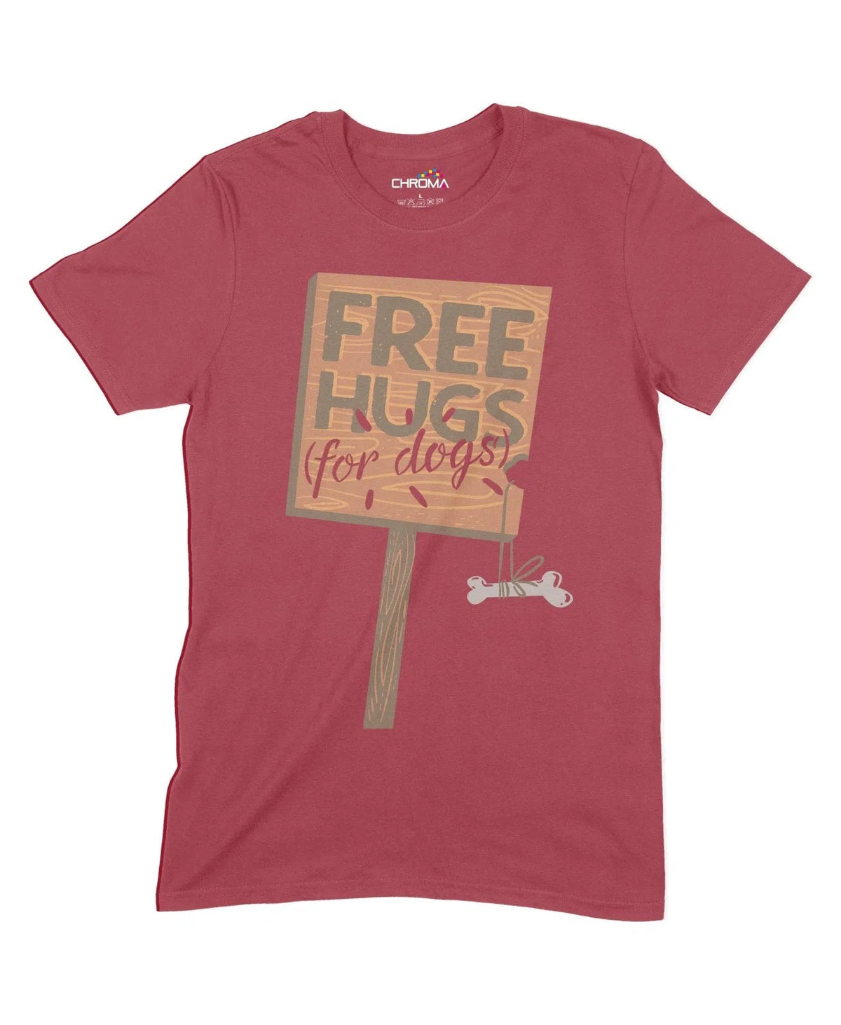 Free Hugs For Dogs Unisex Adult T-Shirt Chroma Clothing