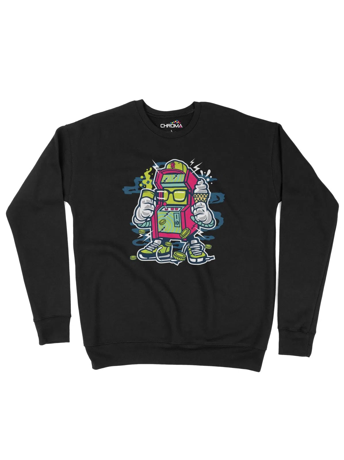 Funky Gamer Ice Cream Retro Cabinet Unisex Adult Sweatshirt | PremiumChroma Clothing