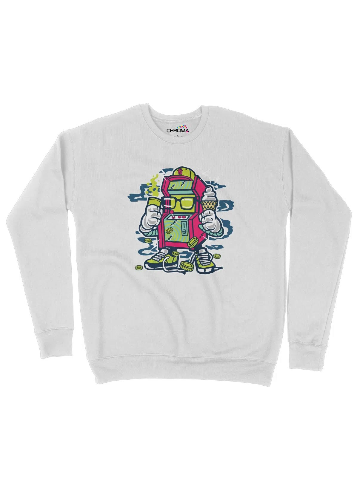 Funky Gamer Ice Cream Retro Cabinet Unisex Adult Sweatshirt | PremiumChroma Clothing