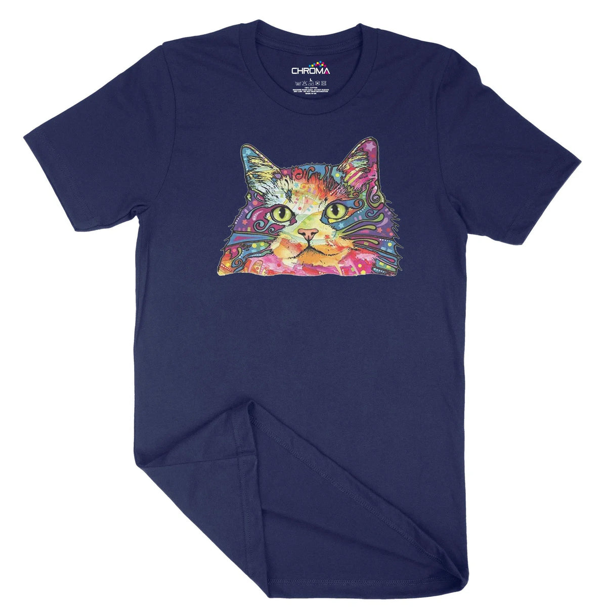 Funky Neon Cat Unisex Adult T-Shirt Chroma Clothing