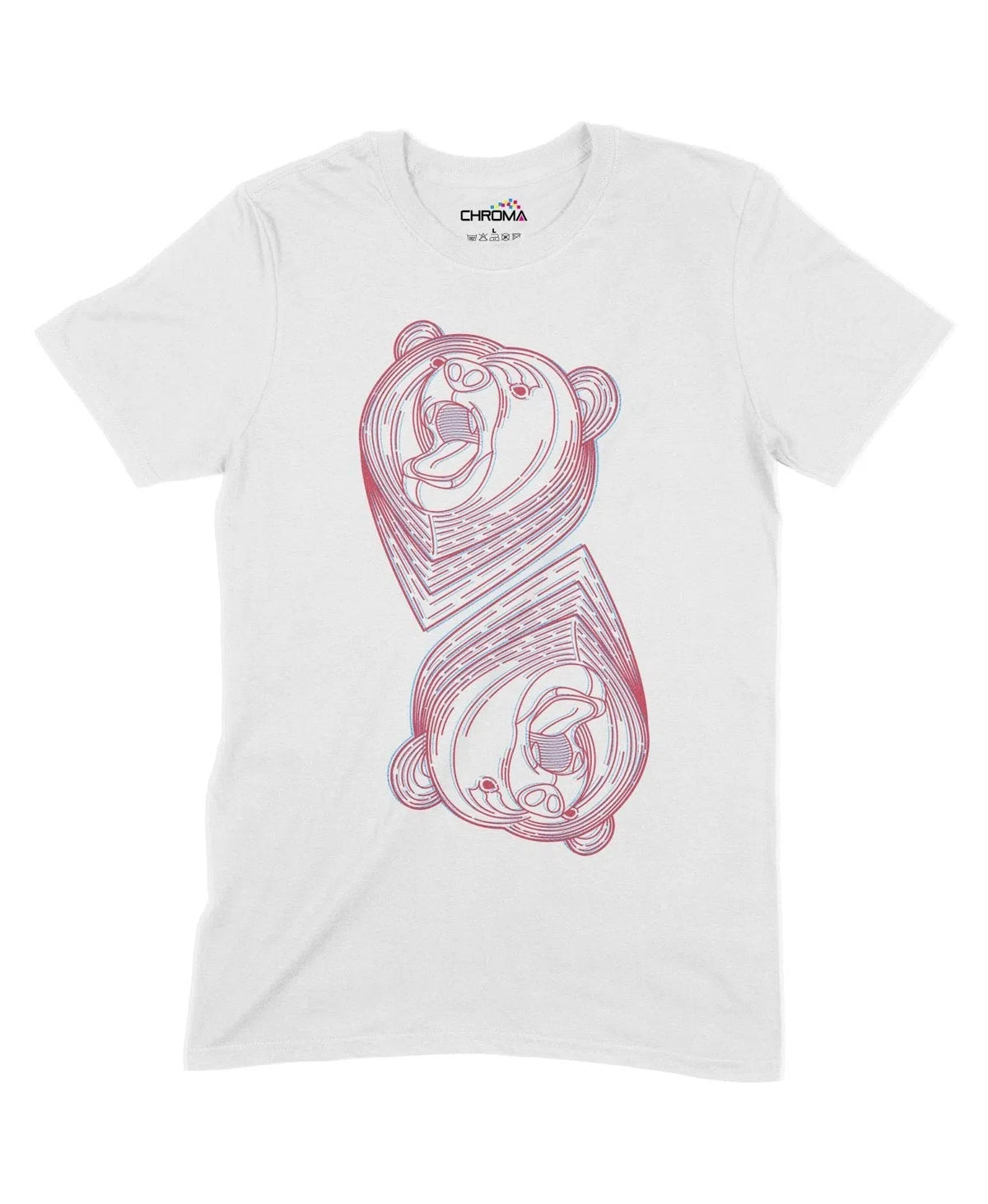 Geometric Bear Unisex Adult T-Shirt Chroma Clothing