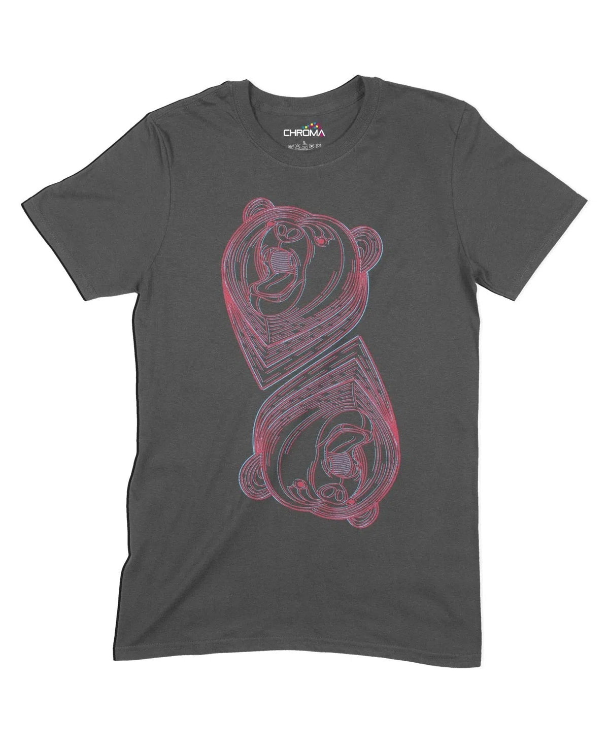 Geometric Bear Unisex Adult T-Shirt Chroma Clothing