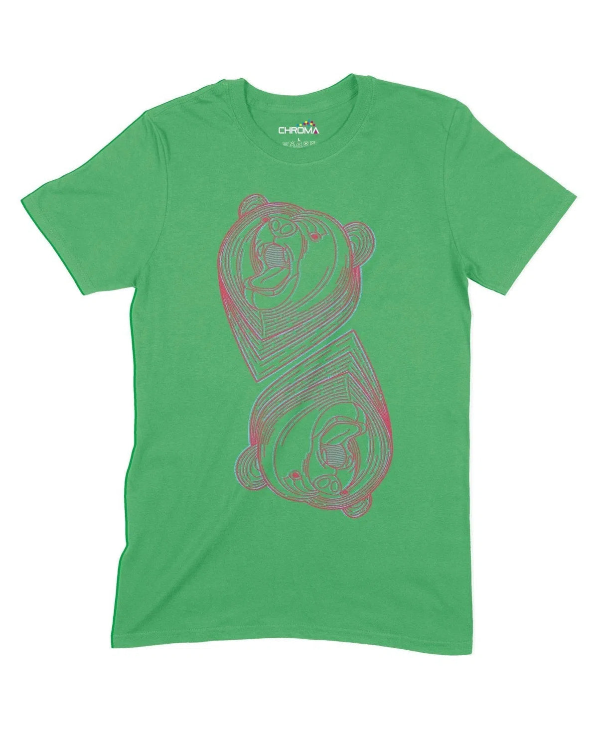 Geometric Bear Unisex Adult T-Shirt Chroma Clothing