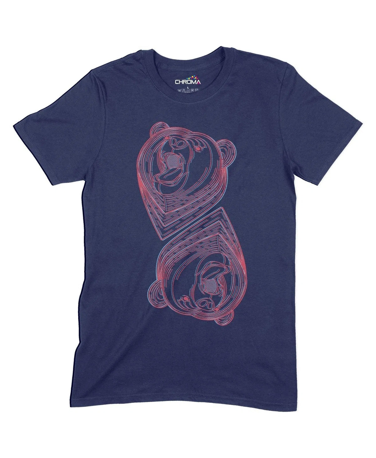 Geometric Bear Unisex Adult T-Shirt Chroma Clothing