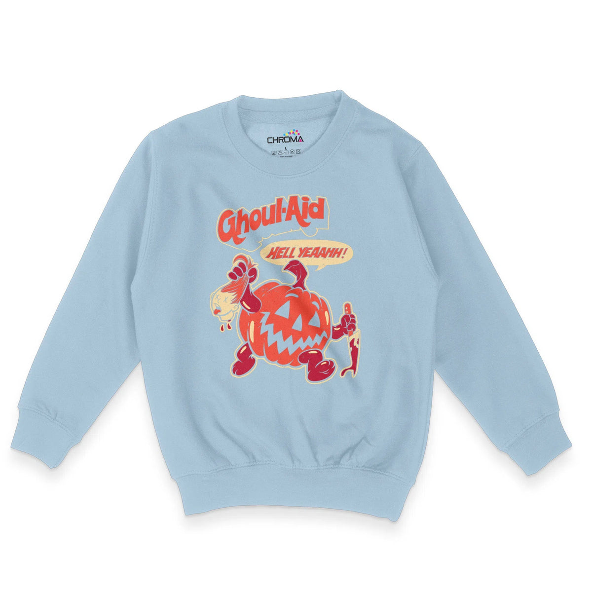 Ghoul-Aid Halloween Unisex Youth Sweatshirt | Premium Halloween Clothi Chroma Clothing