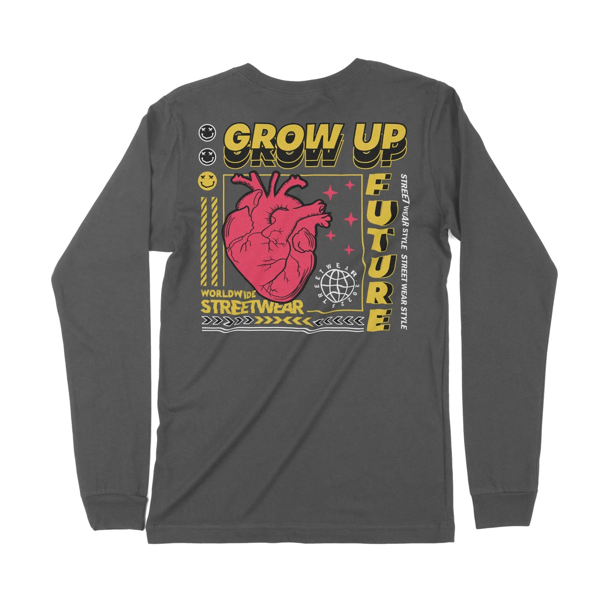 Grow Up | Back Print | Long-Sleeve T-Shirt | Premium Quality Streetwea Chroma Clothing