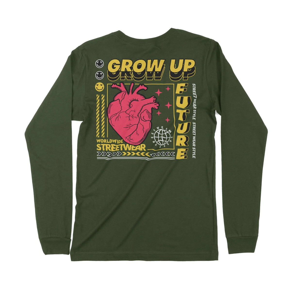 Grow Up | Back Print | Long-Sleeve T-Shirt | Premium Quality Streetwea Chroma Clothing