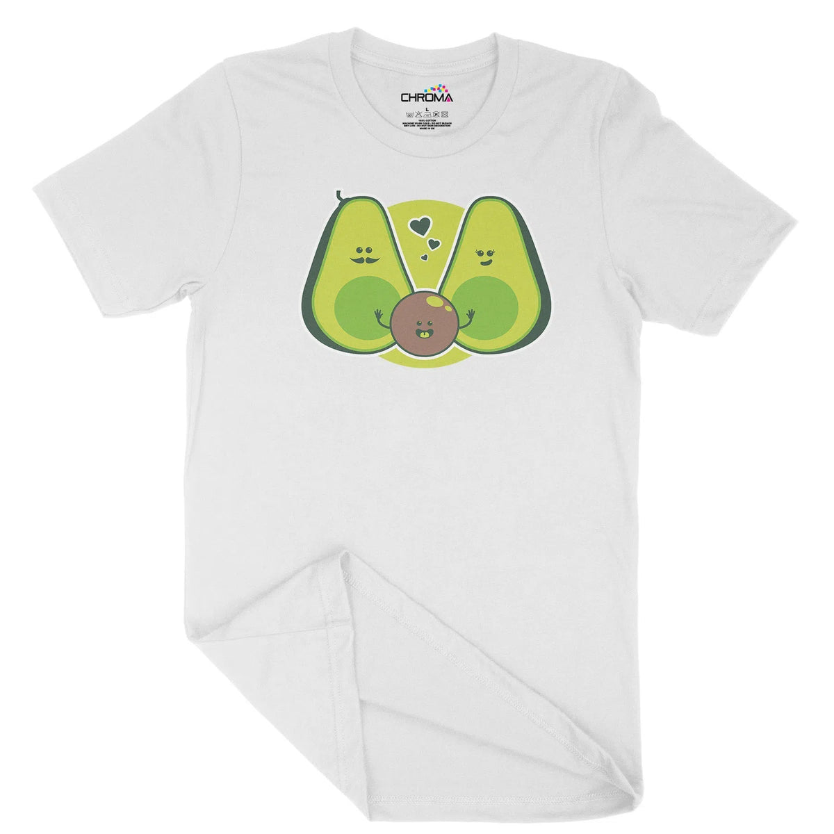 Happy Avocado Unisex Adult T-Shirt | Quality Slogan Clothing Chroma Clothing
