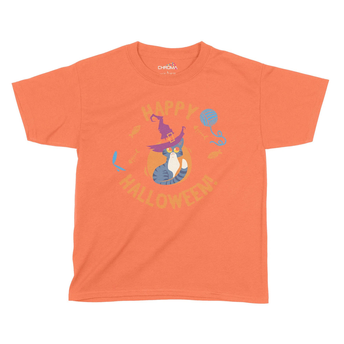 Happy Halloween Kids T-Shirt | Premium Halloween Clothing Chroma Clothing