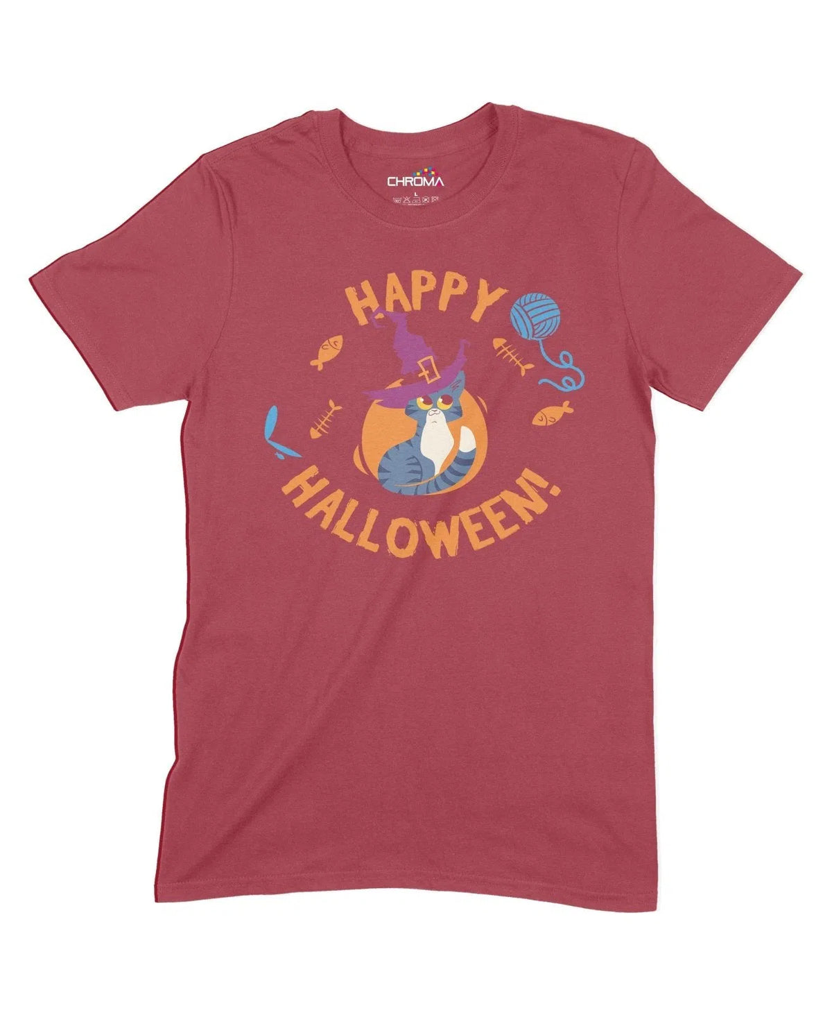 Happy Halloween Unisex Adult T-Shirt | Premium Halloween Clothing Chroma Clothing
