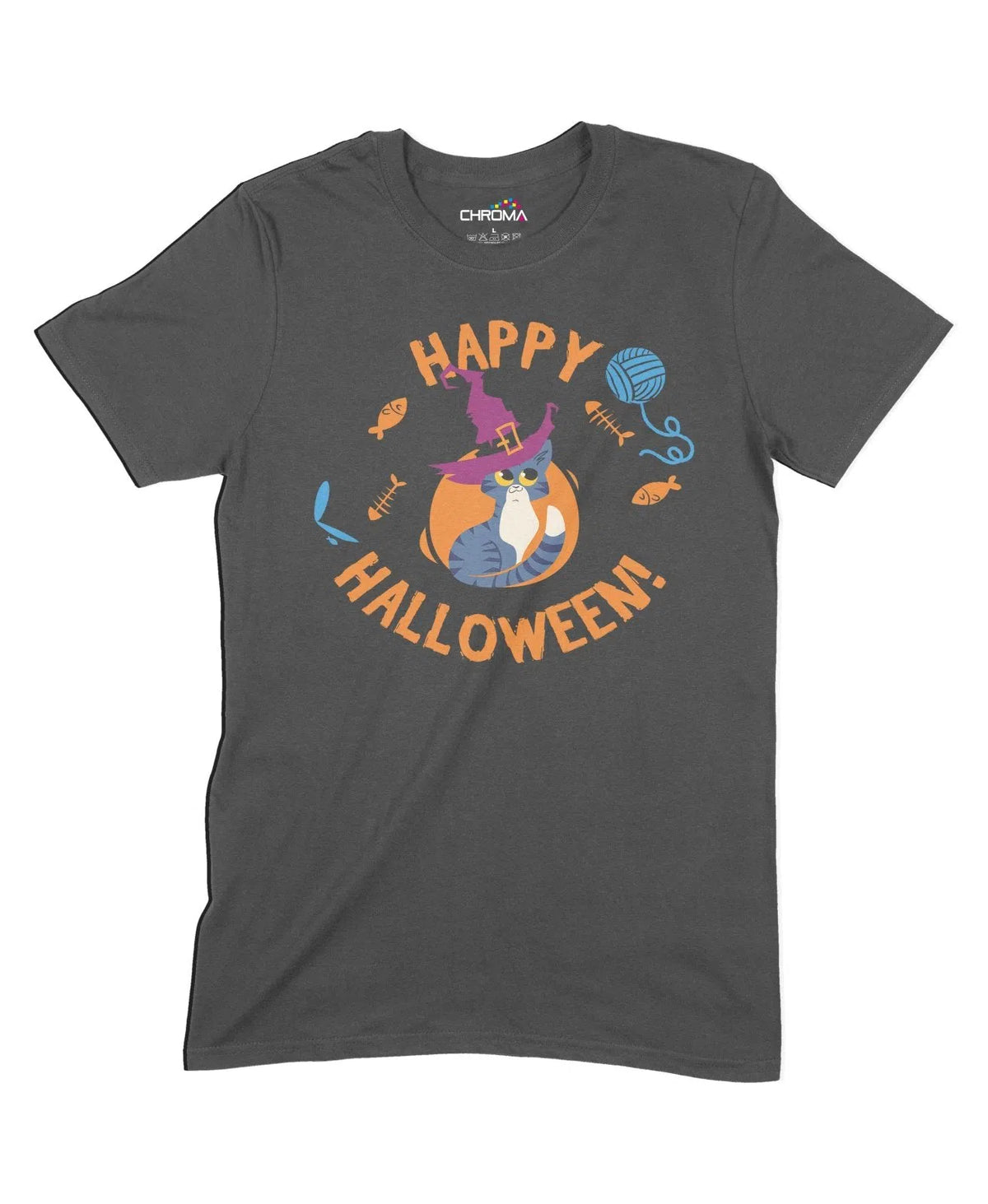 Happy Halloween Unisex Adult T-Shirt | Premium Halloween Clothing Chroma Clothing
