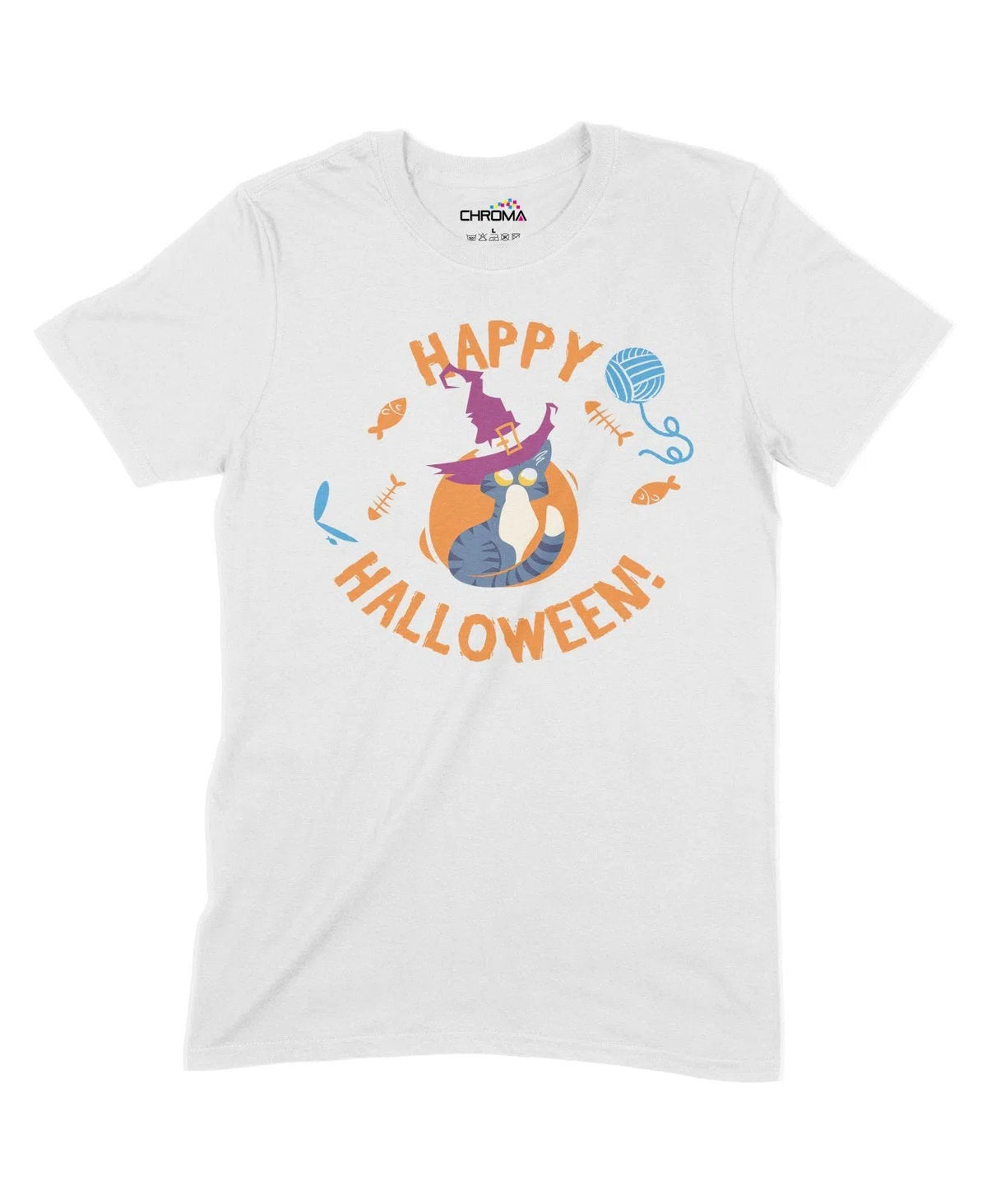Happy Halloween Unisex Adult T-Shirt | Premium Halloween Clothing Chroma Clothing