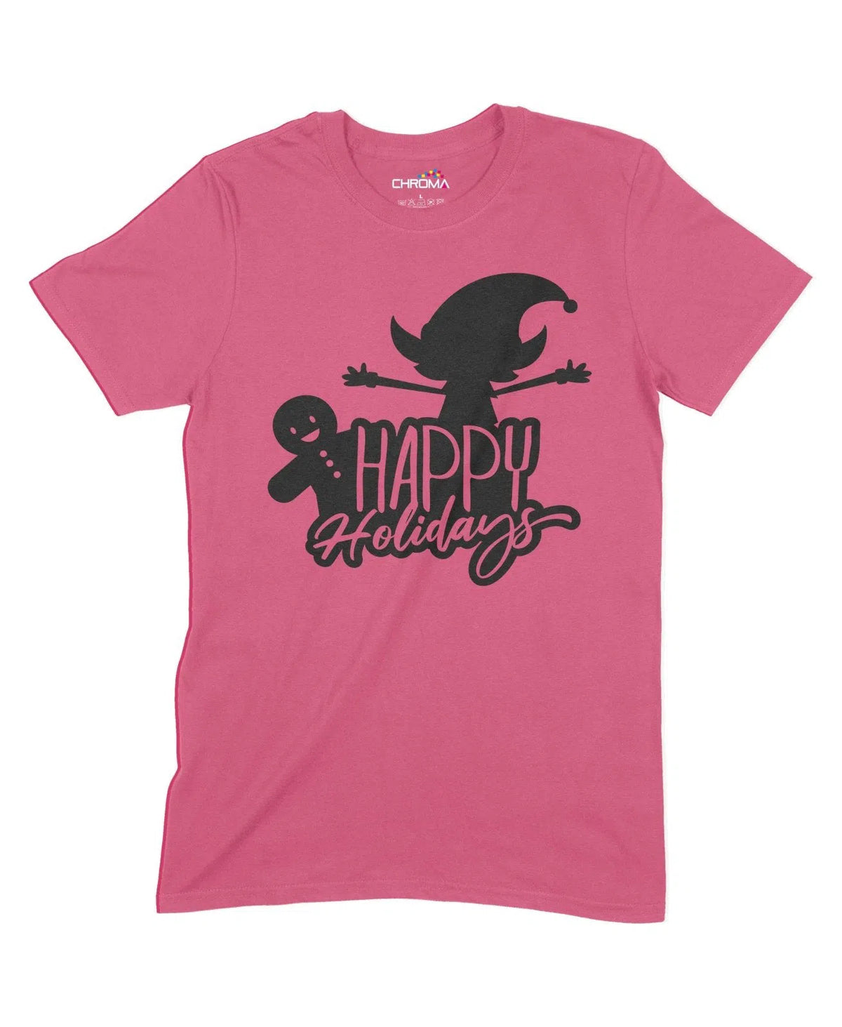 Happy Holidays Unisex Adult T-Shirt Chroma Clothing